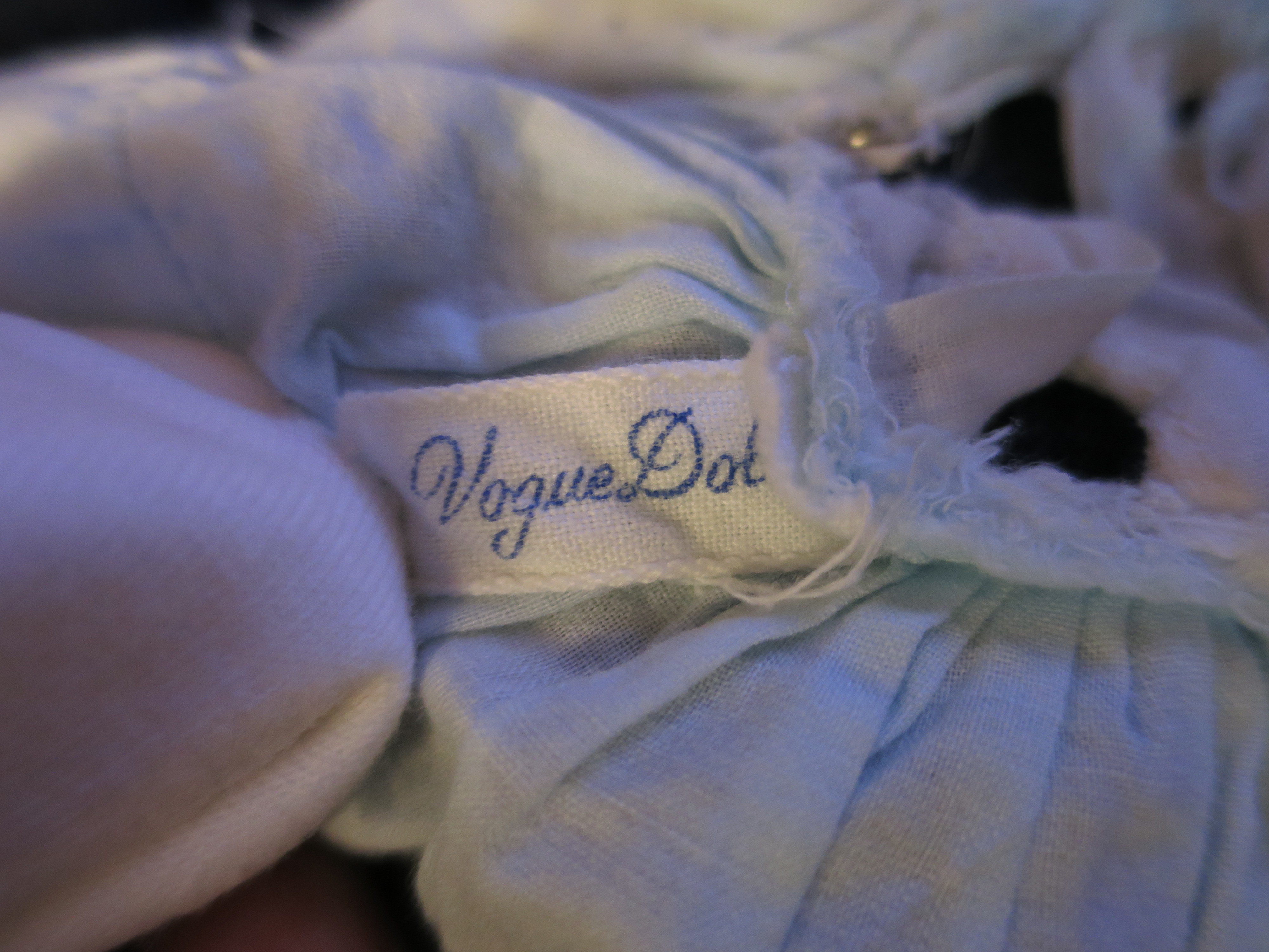 Vogue Dolls Ginny Dress Blue White Tagged 1957 to 1960s