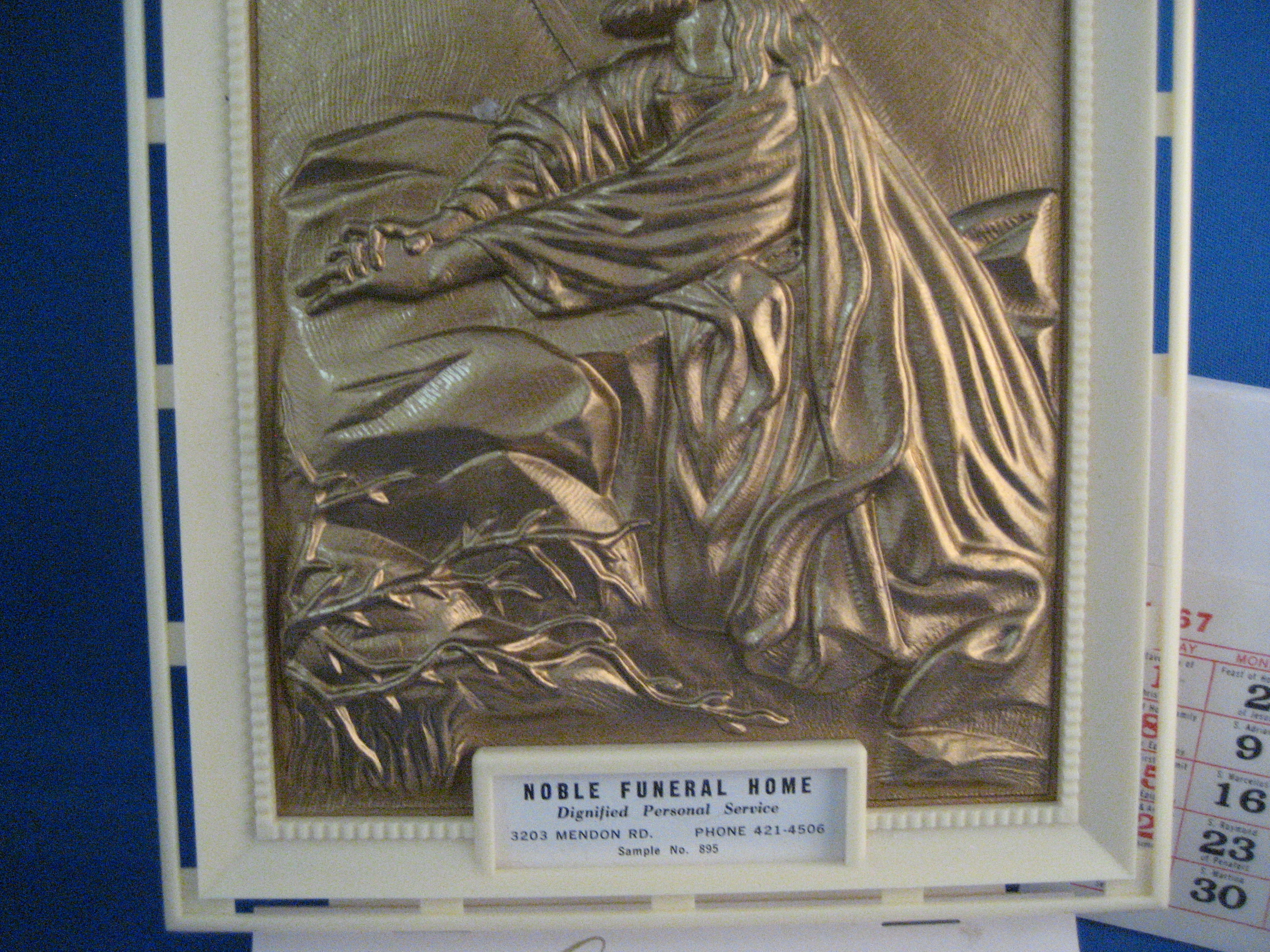 Christ in Prayer 1967 Calendar