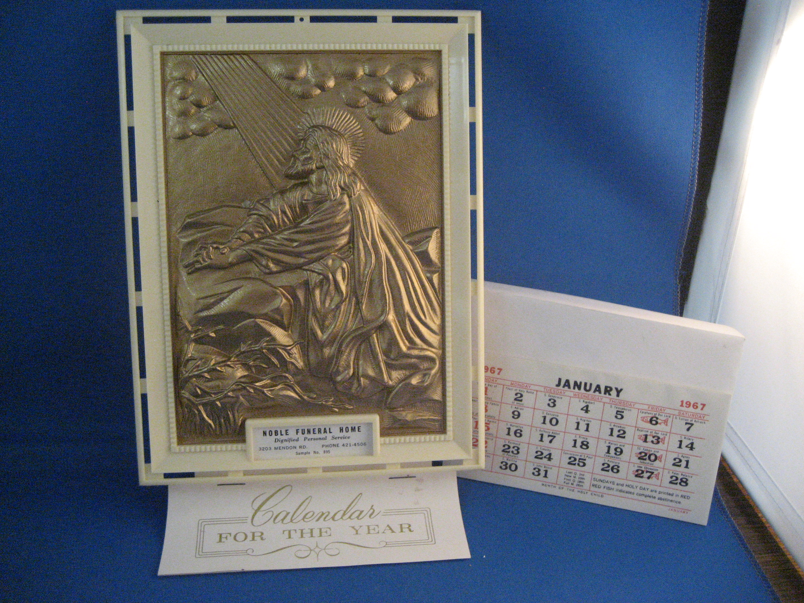 Christ in Prayer 1967 Calendar