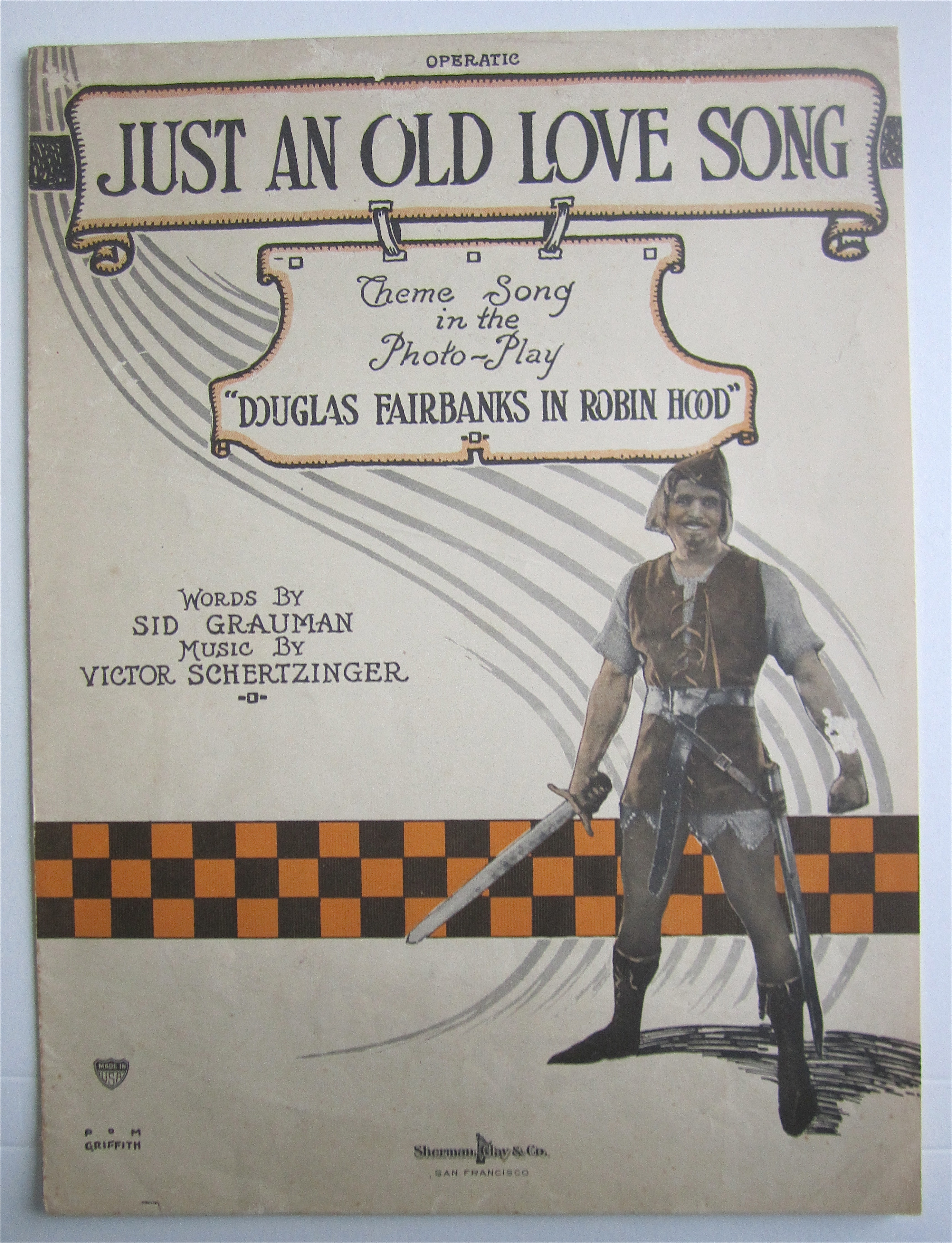 Sheet Music 1922 Just An Old Love Song