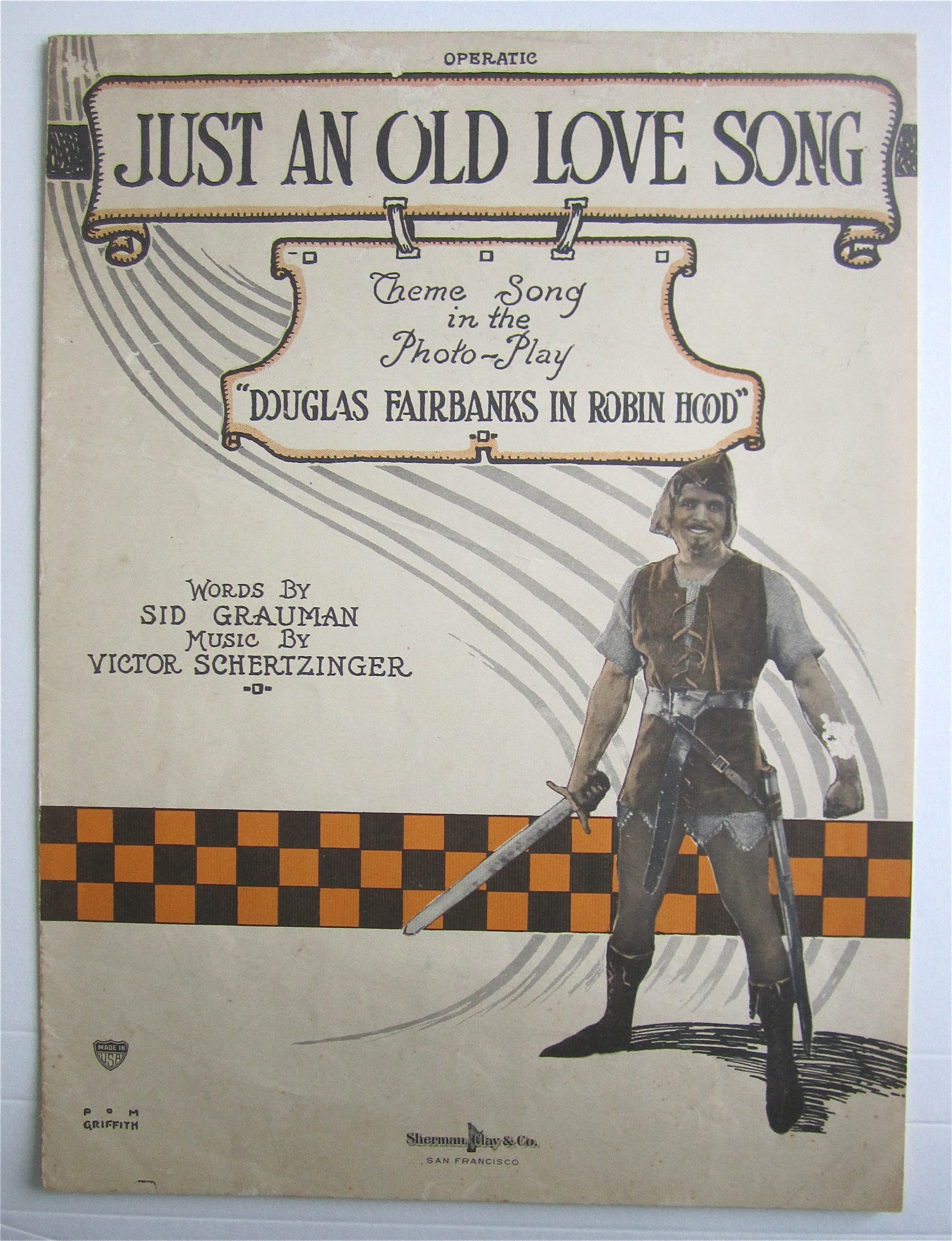 Sheet Music 1922 Just An Old Love Song
