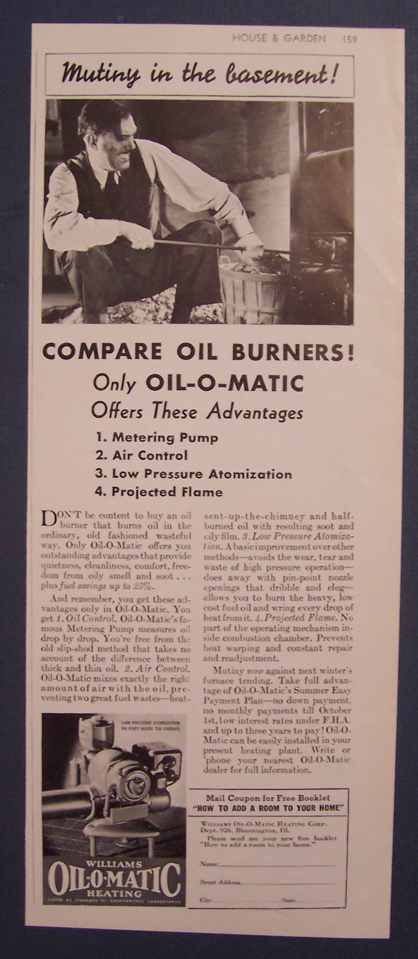 1936 Williams Oil-O-Matic Heating