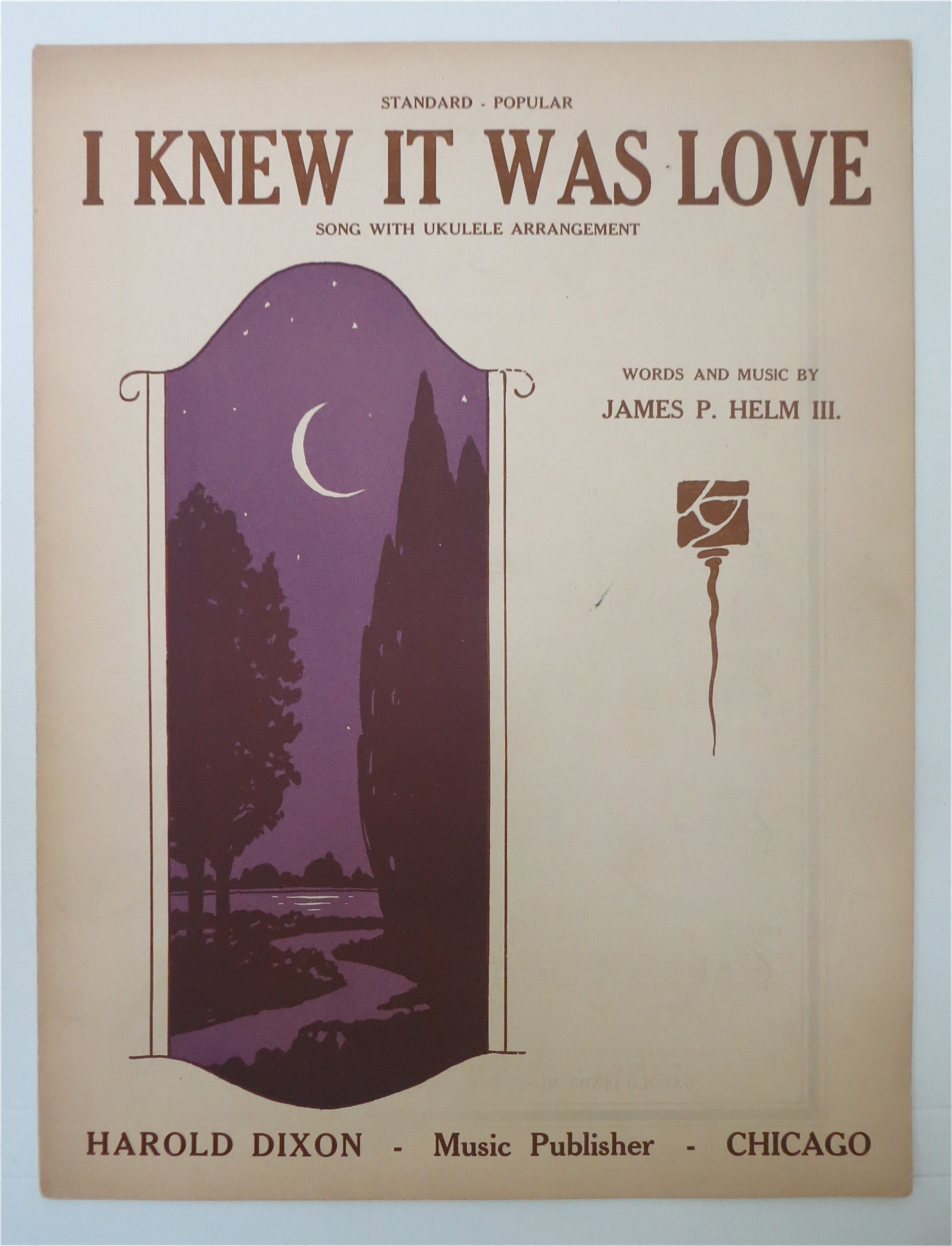 Sheet Music 1930 I Knew It Was Love