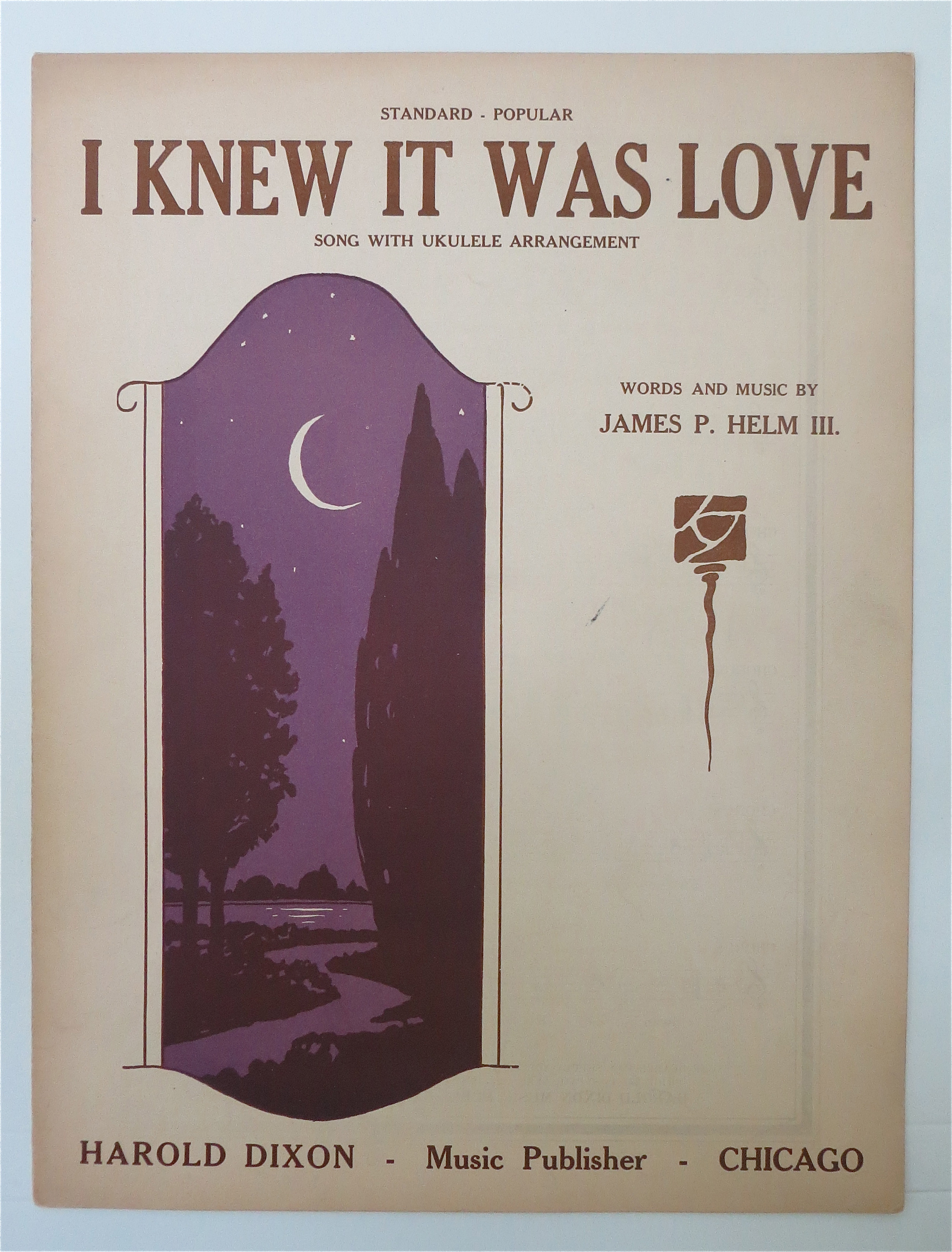 Sheet Music 1930 I Knew It Was Love