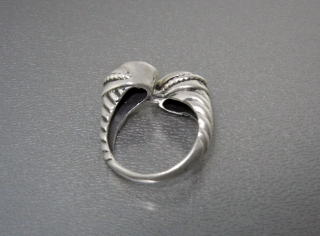 14K Sterling Silver Garnet Ring