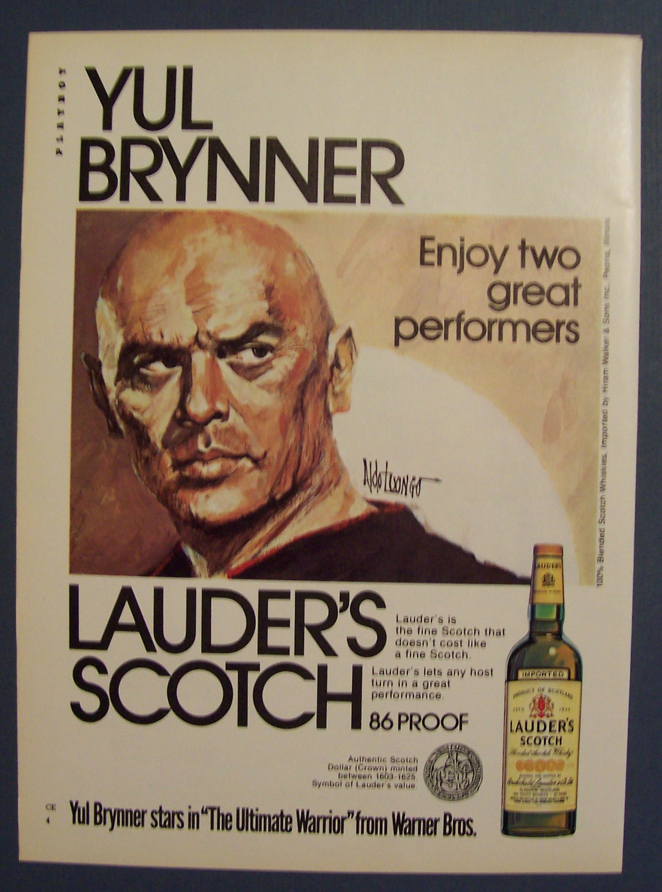 1975  Lauder's Scotch Whiskey with Yul  Brynner