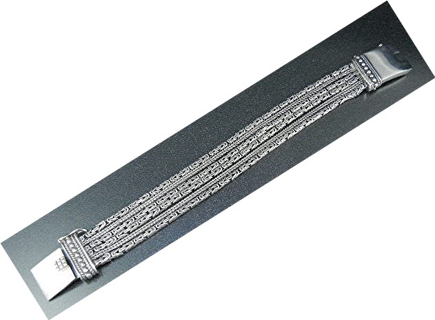 Bali Indonesia Sterling Silver Push Clasp Bracelet