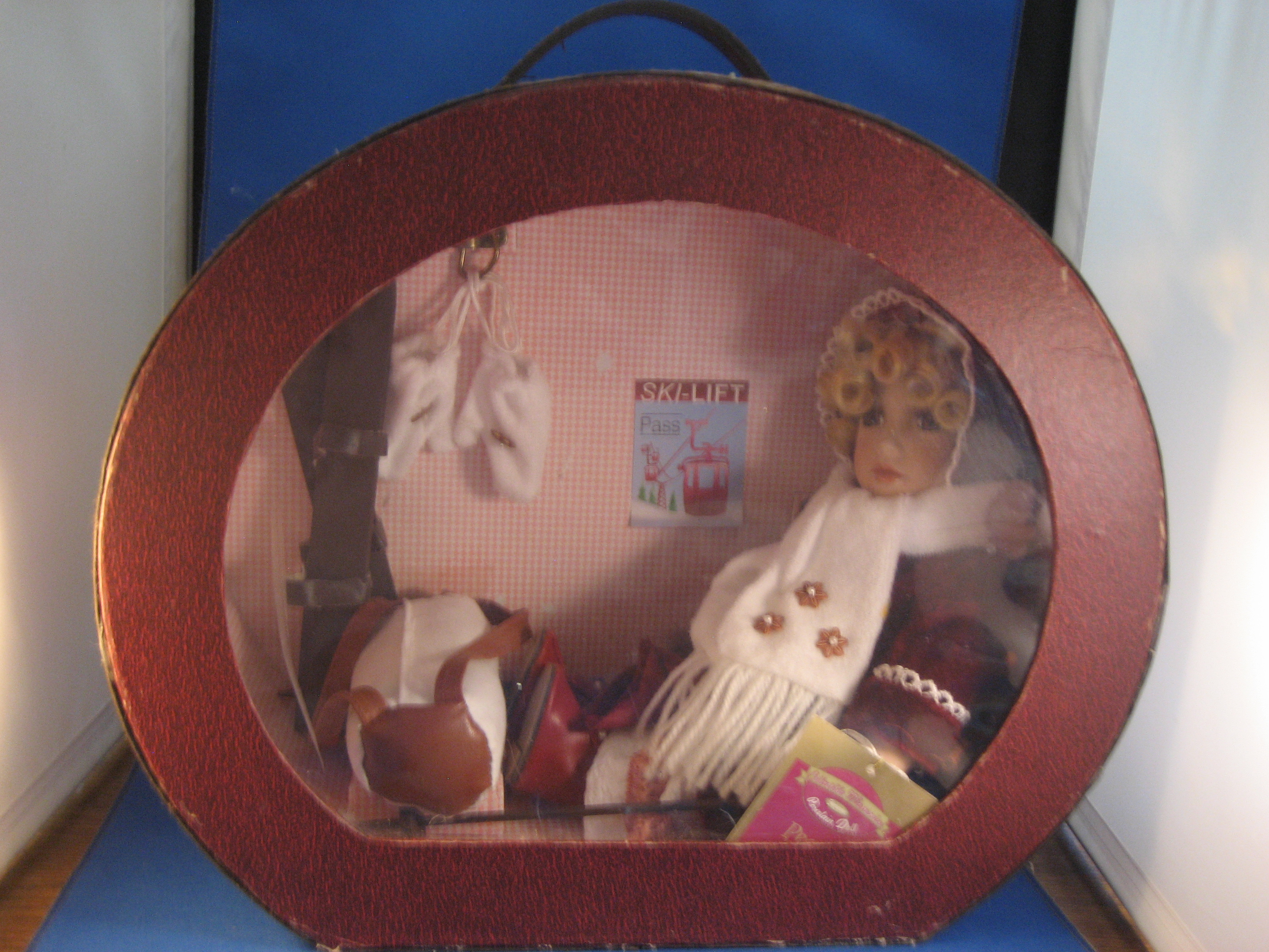 Porcelain Peggy Doll and Case