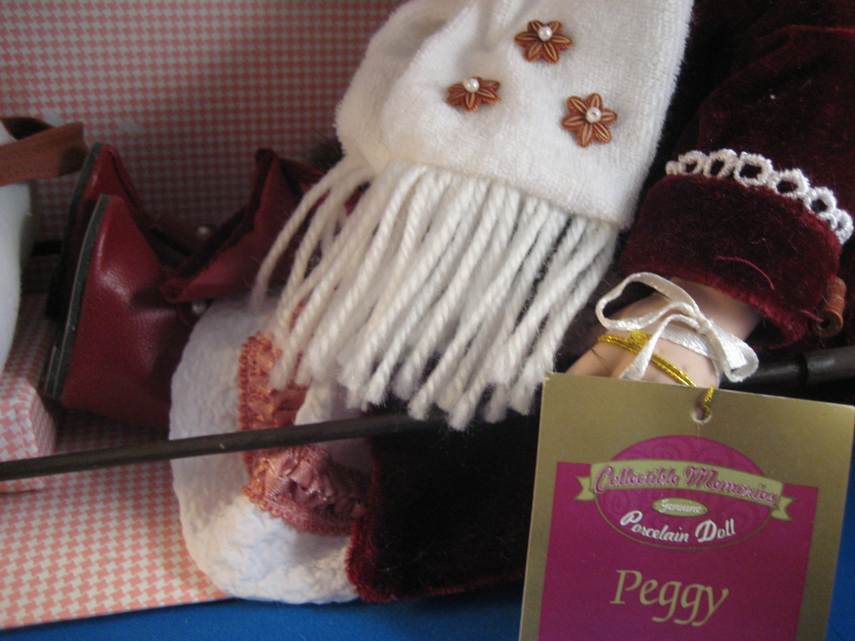 Porcelain Peggy Doll and Case
