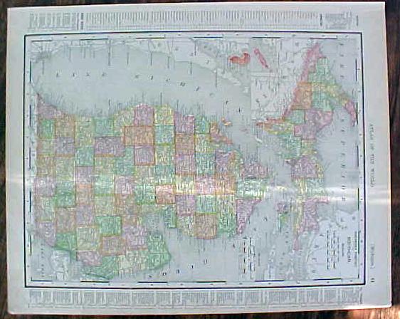 Map Michigan & Detroit 1907 Rand McNally
