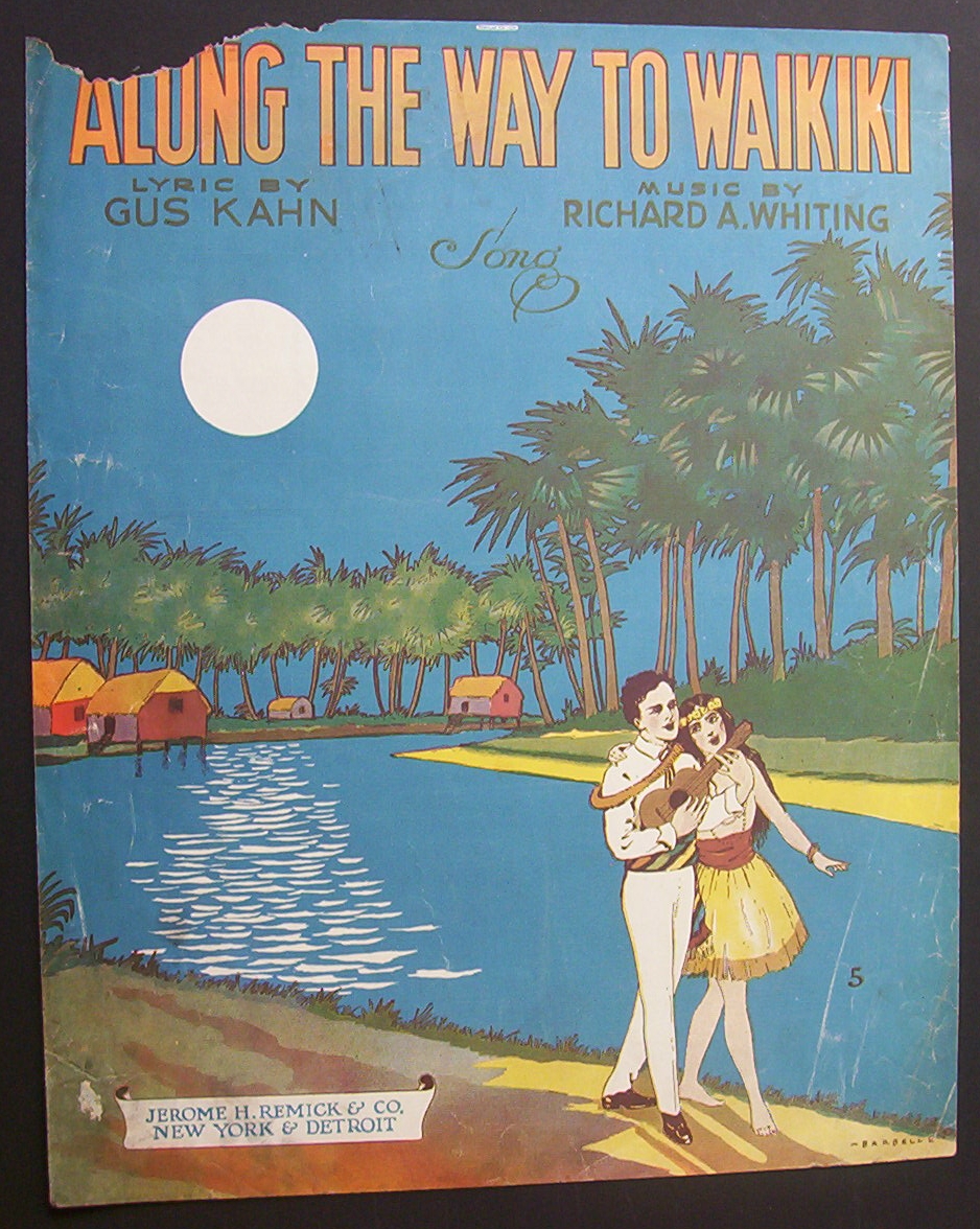 Sheet Music For 1917 Along The Way To Waikiki