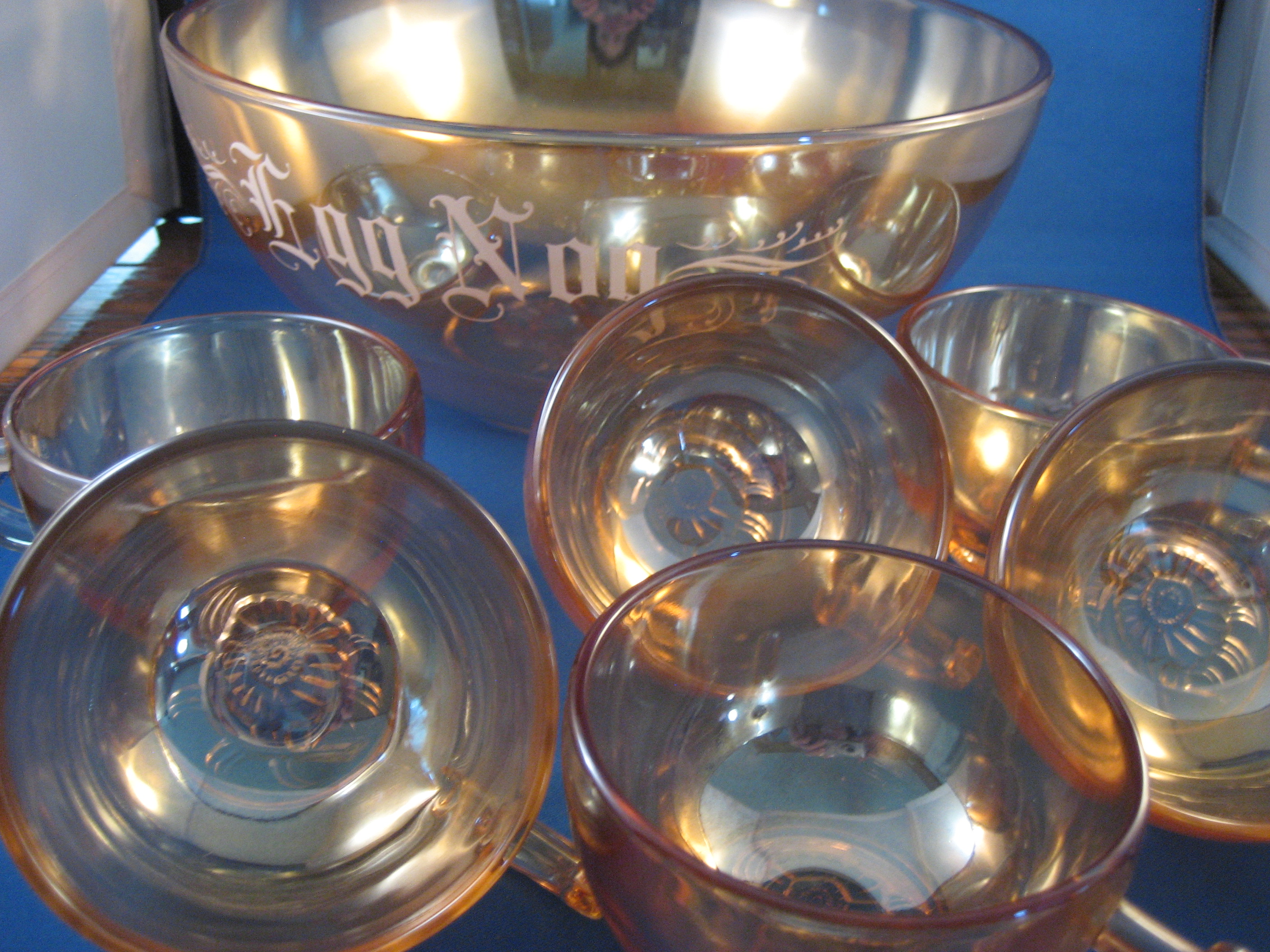 Egg Nog Bowl and Cups