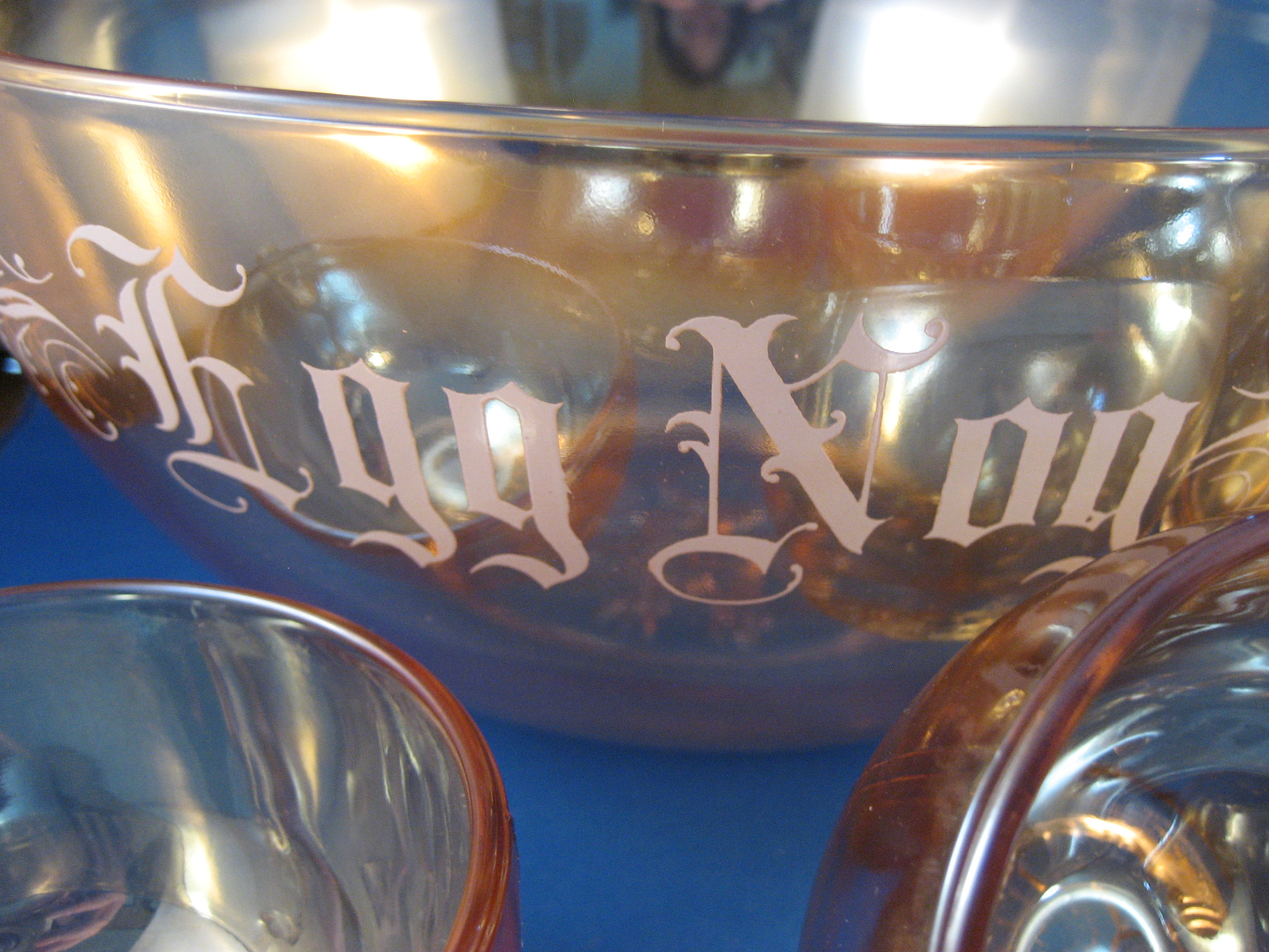 Egg Nog Bowl and Cups