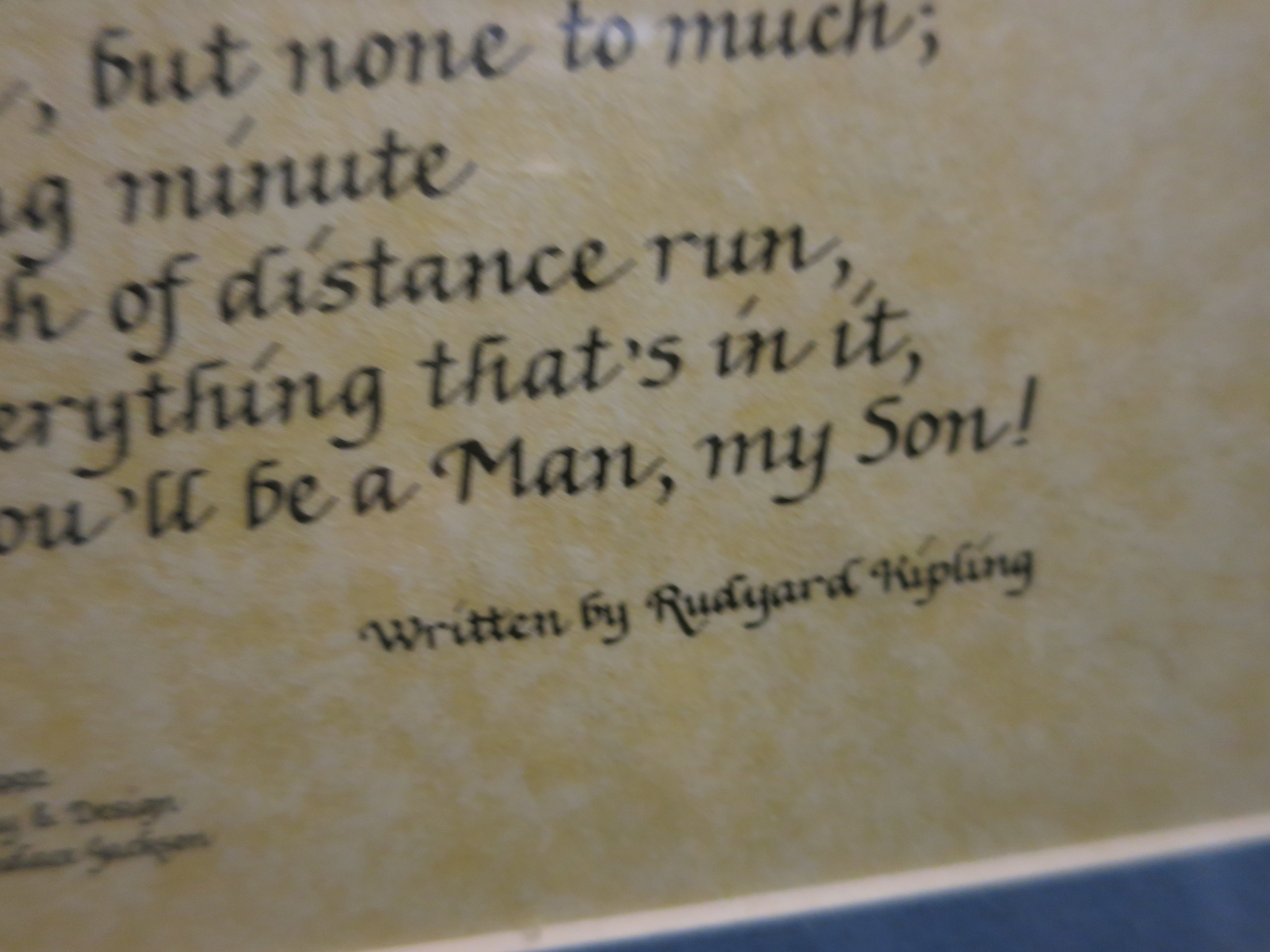 Rudyard Kipling IF Poetry Calligraphy by Dale Candace Jackson
