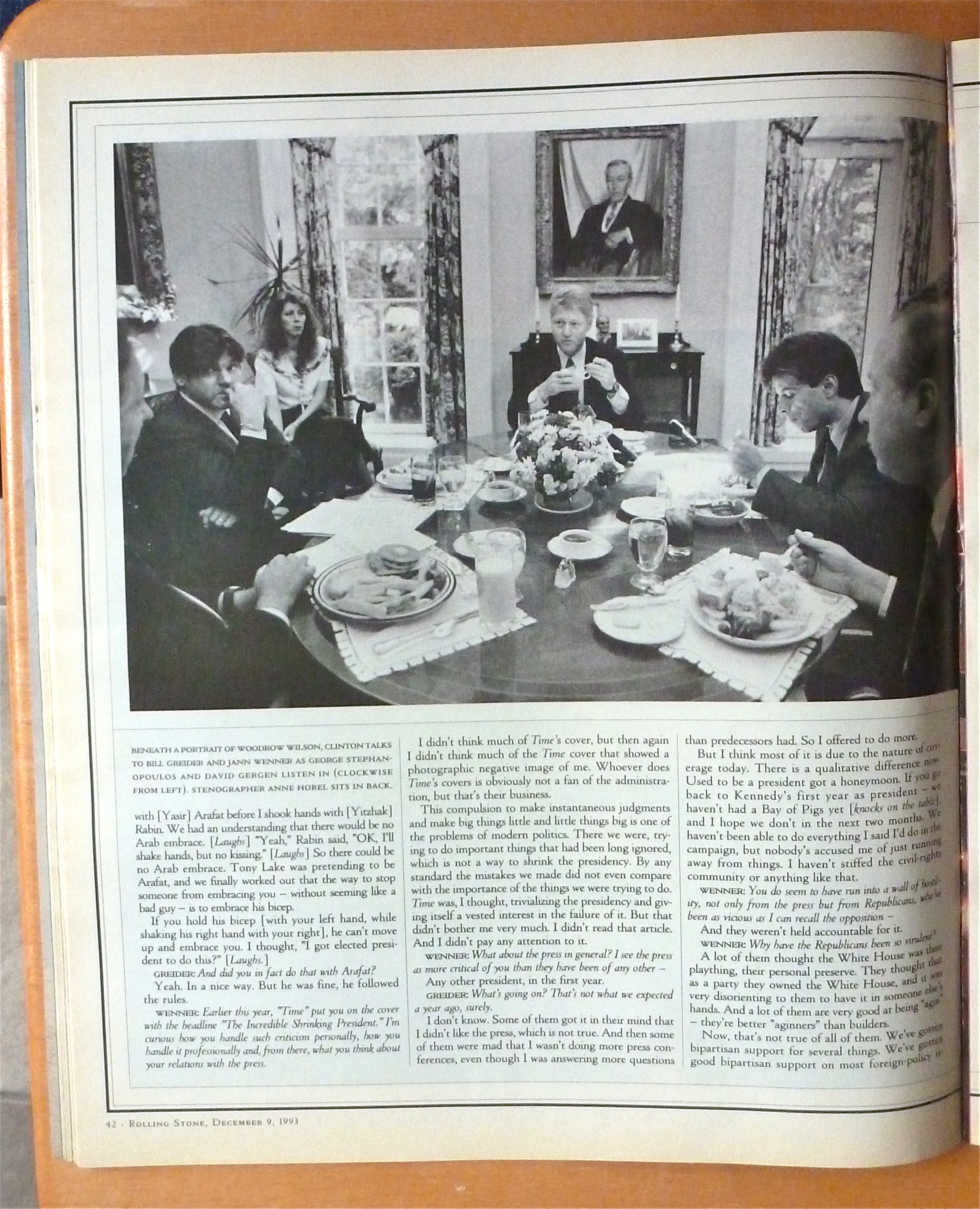 Rolling Stone Magazine December 9, 1993 Bill Clinton