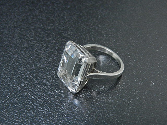 Rock Crystal Sterling Silver Ring