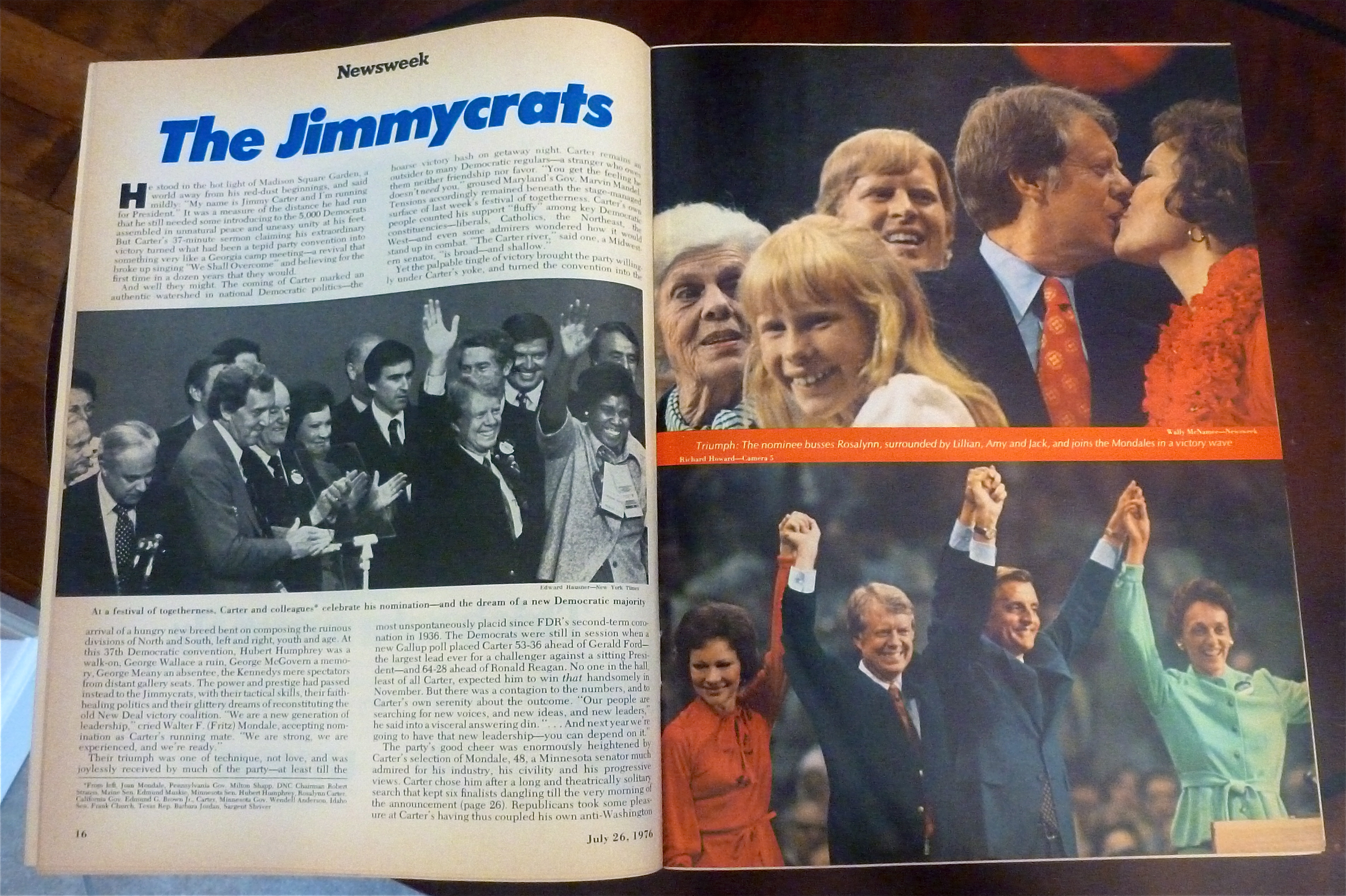 Newsweek Magazine-July 26, 1976-Carter & Mondale