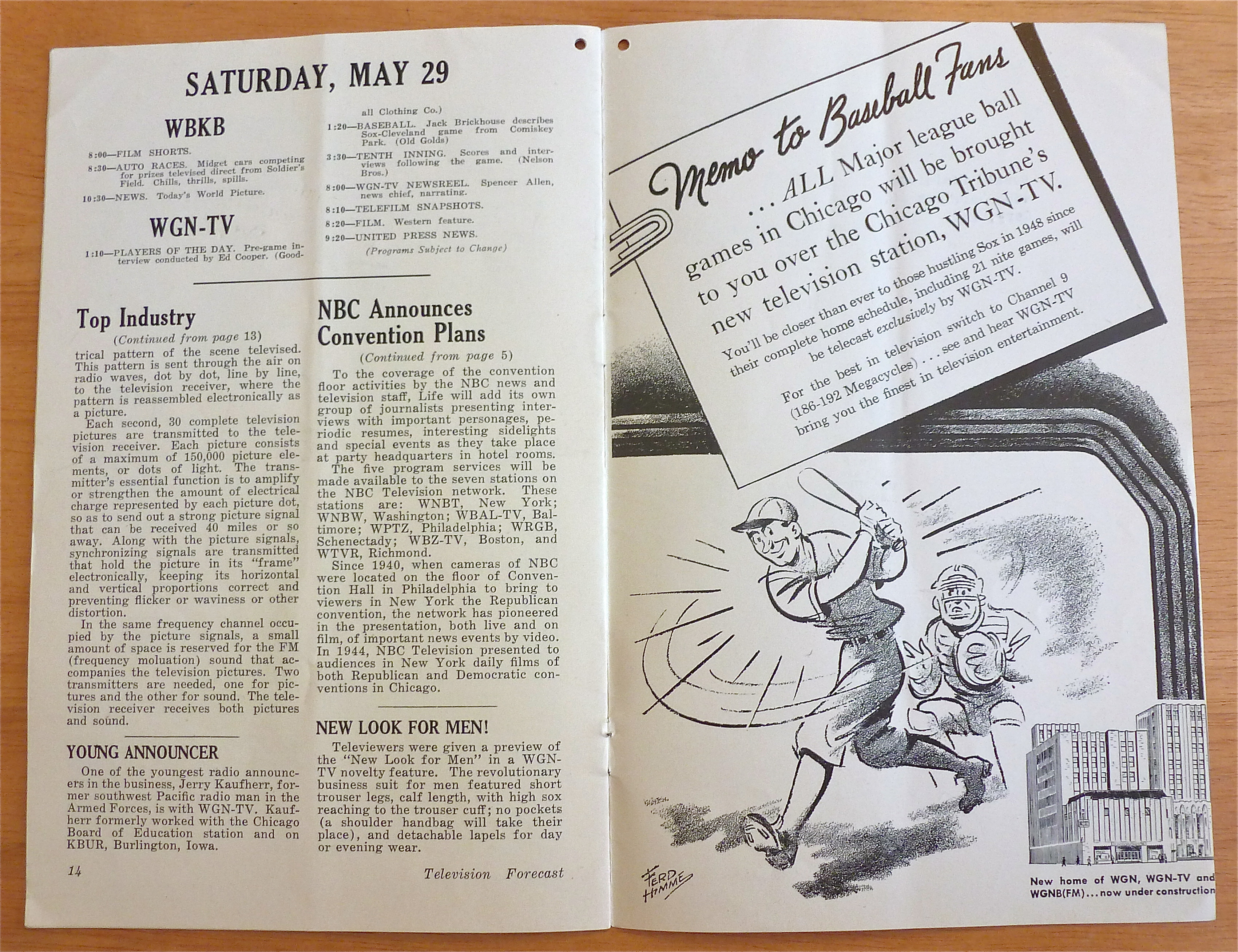 1948 Chicago Television Forecast Issue #3 Dick Baker