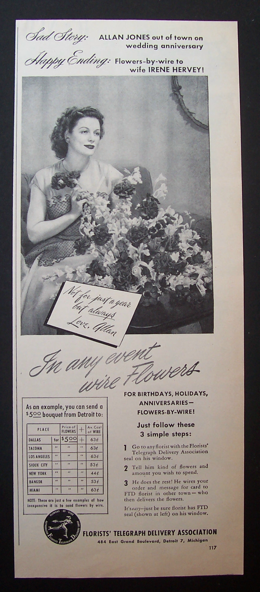 1945 Florists' Telegraph Delivery Association