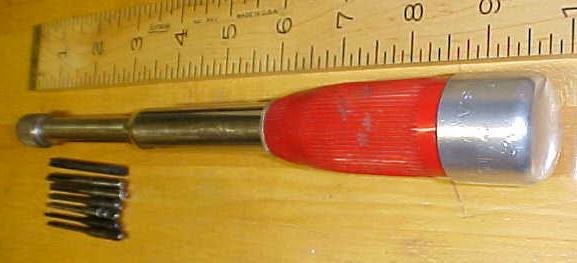 Millers Falls No. 170 Yankee Spiral Push Drill w/7 Dril