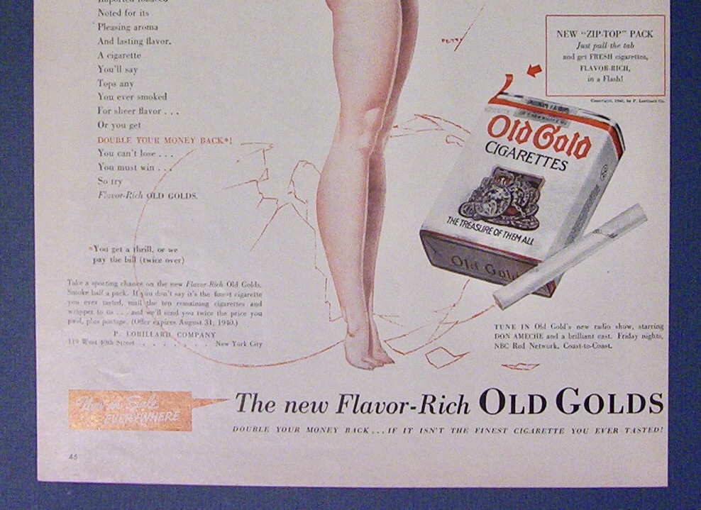 1940 Old Gold Cigarette Advertisement Of Fairy By Petty