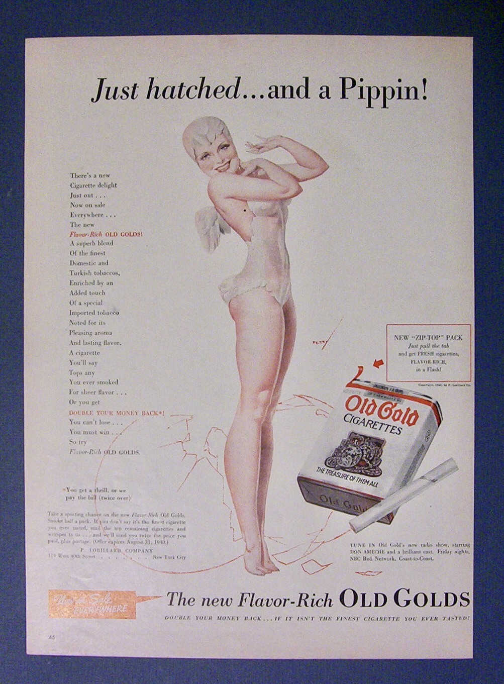 1940 Old Gold Cigarette Advertisement Of Fairy By Petty