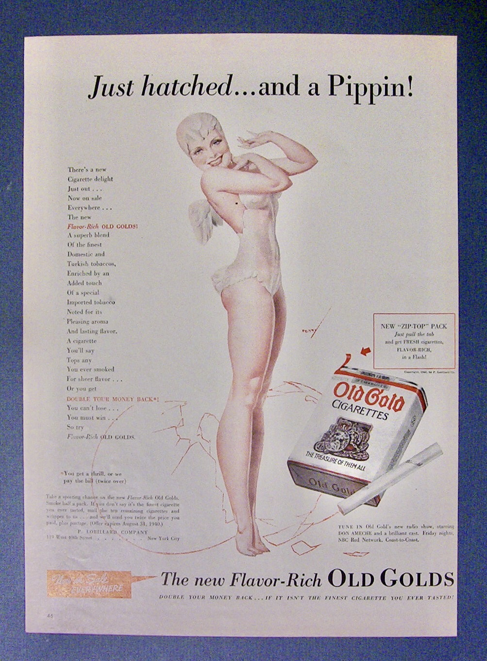 1940 Old Gold Cigarette Advertisement Of Fairy By Petty