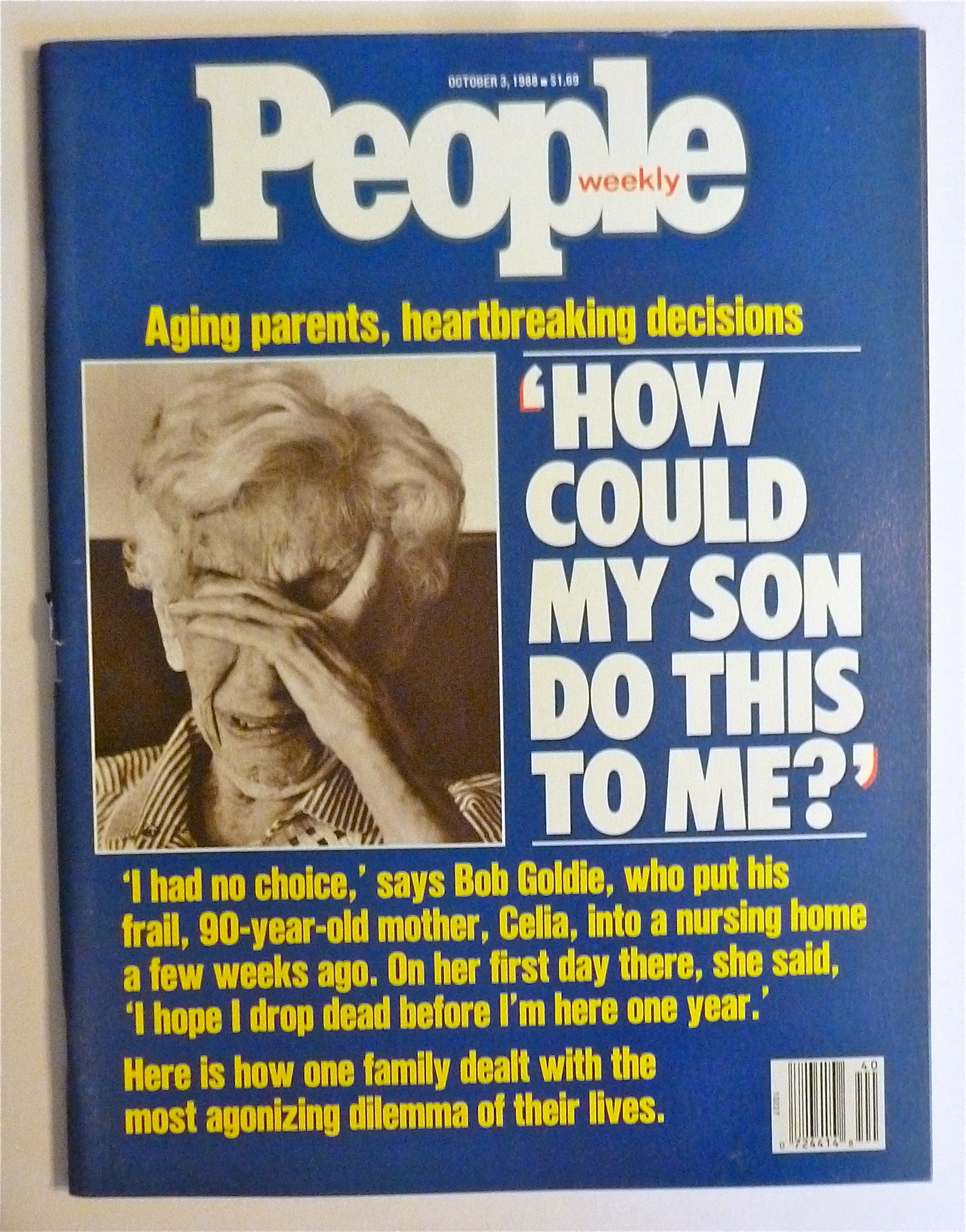 People Magazine October 3, 1988 Aging Parents