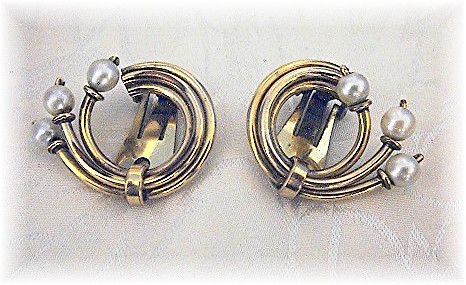 Cultured Pearl 1/20 12K Gold Fill Clip Earrings