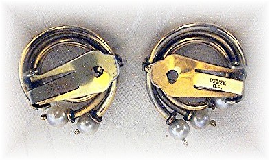 Cultured Pearl 1/20 12K Gold Fill Clip Earrings