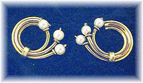 Cultured Pearl 1/20 12K Gold Fill Clip Earrings