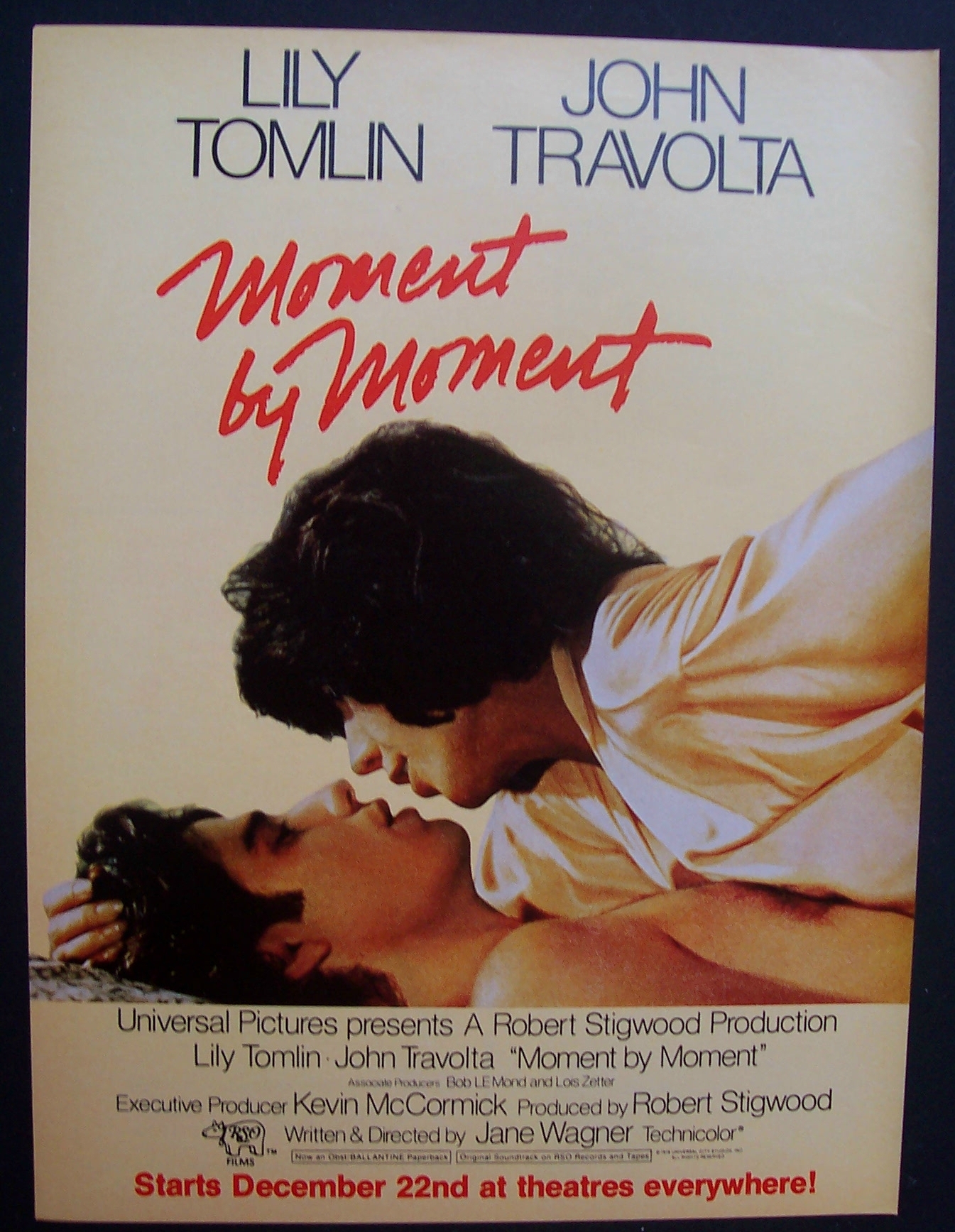 1979 Movie Ad for Moment By Moment