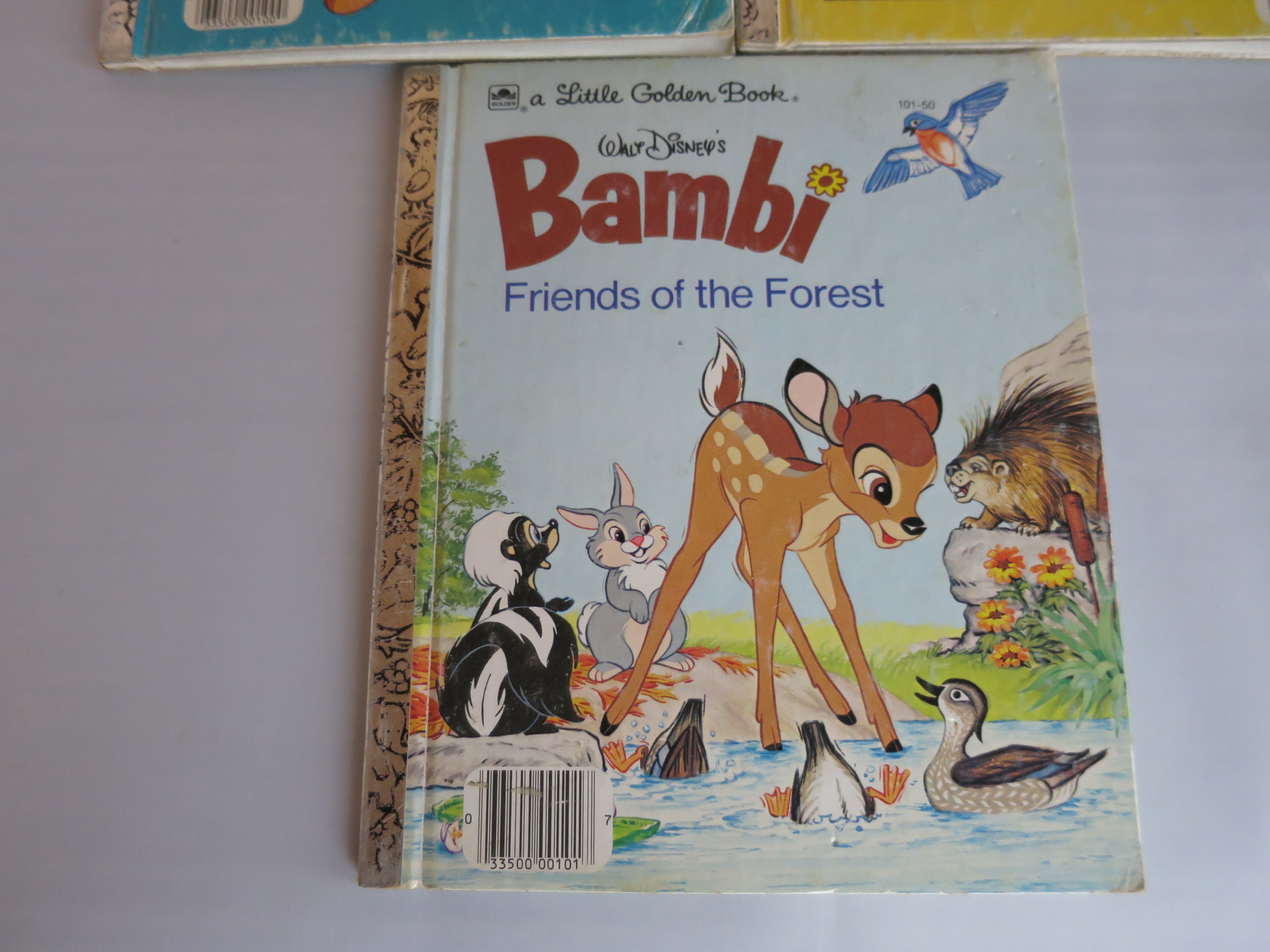 A Little Golden Books set of three Mickey Jack Bambi
