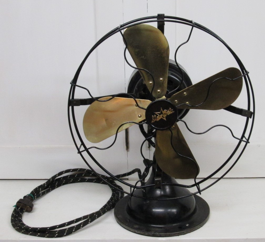 FITZGERALD STAR RITE FAN BRASS BLADE / 3 SPEED OSCILLATING 12 inch