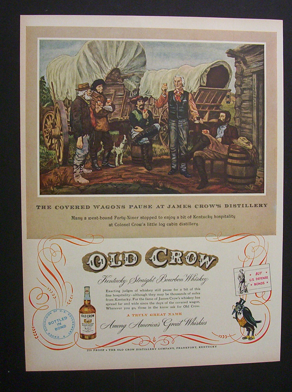 1952 Dual Ad:  Lionel  Trains  &  Old  Crow  Whiskey