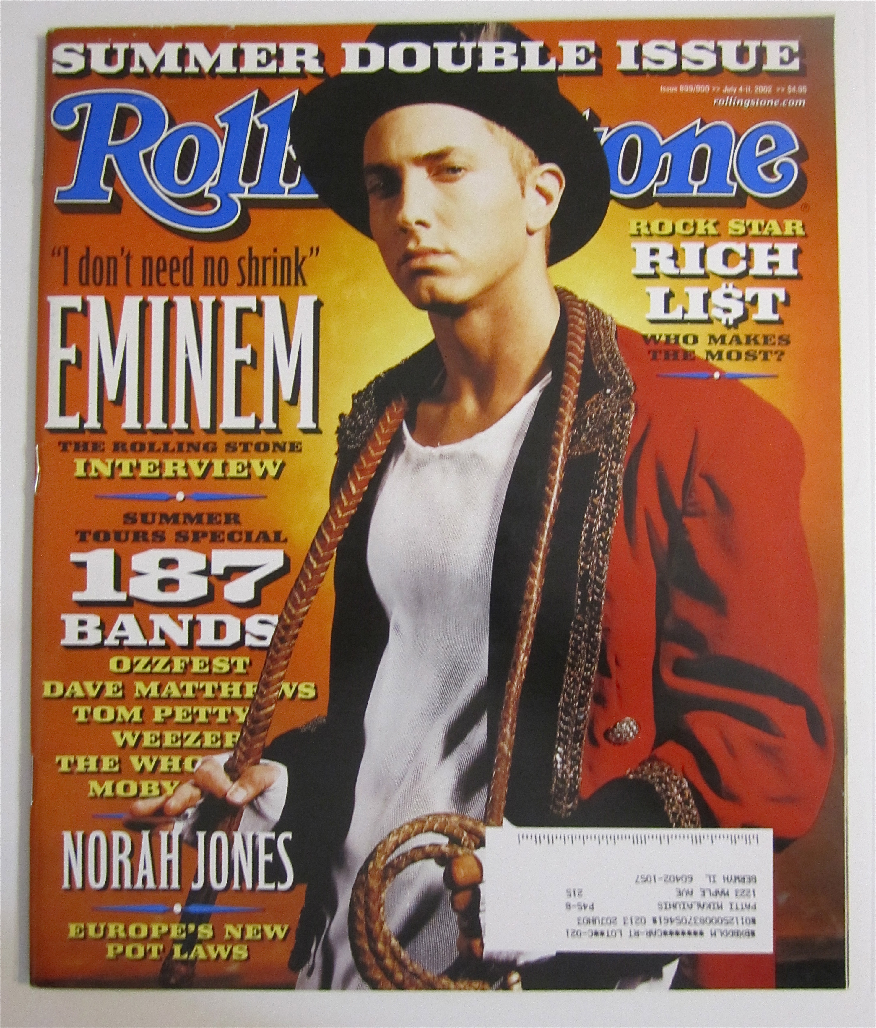 Rolling Stone July 4-11, 2002 Eminem