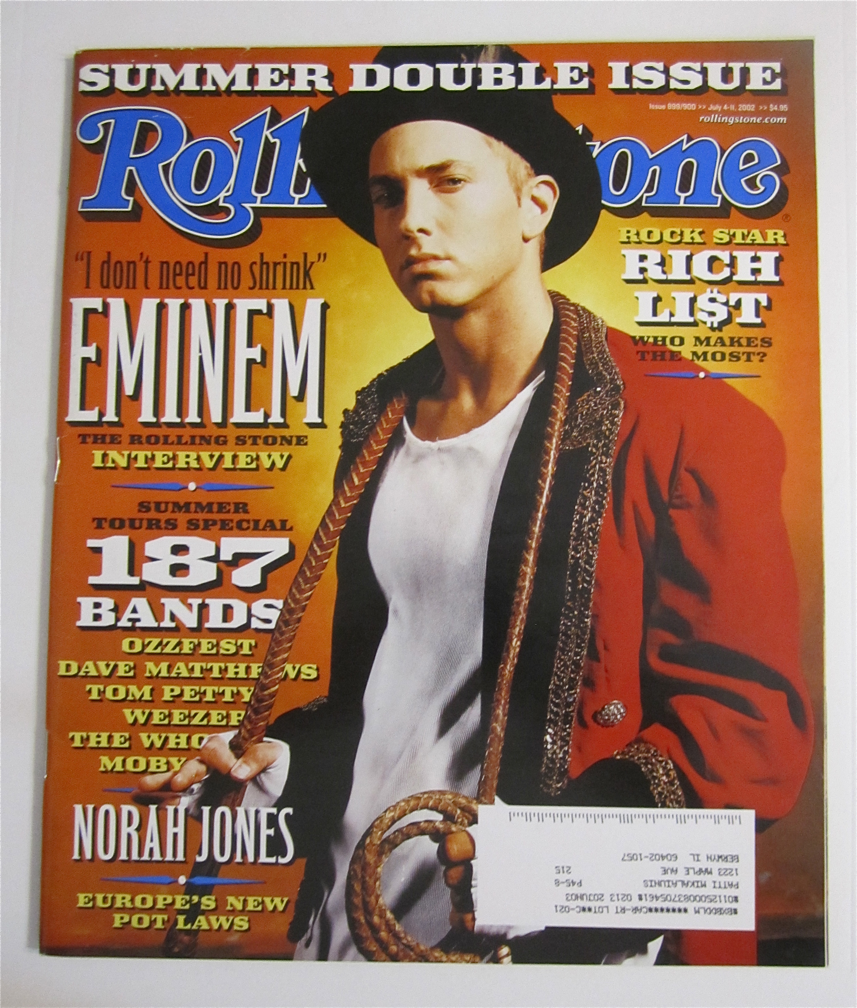 Rolling Stone July 4-11, 2002 Eminem