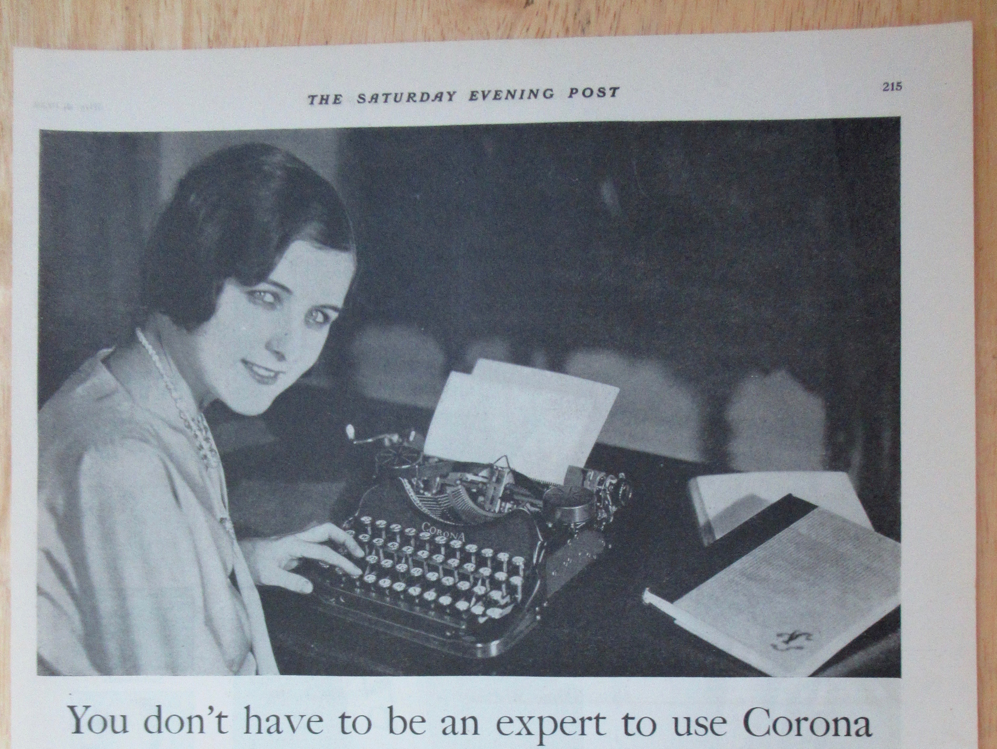1929 Corona Typewriter with the Portable Typewriter