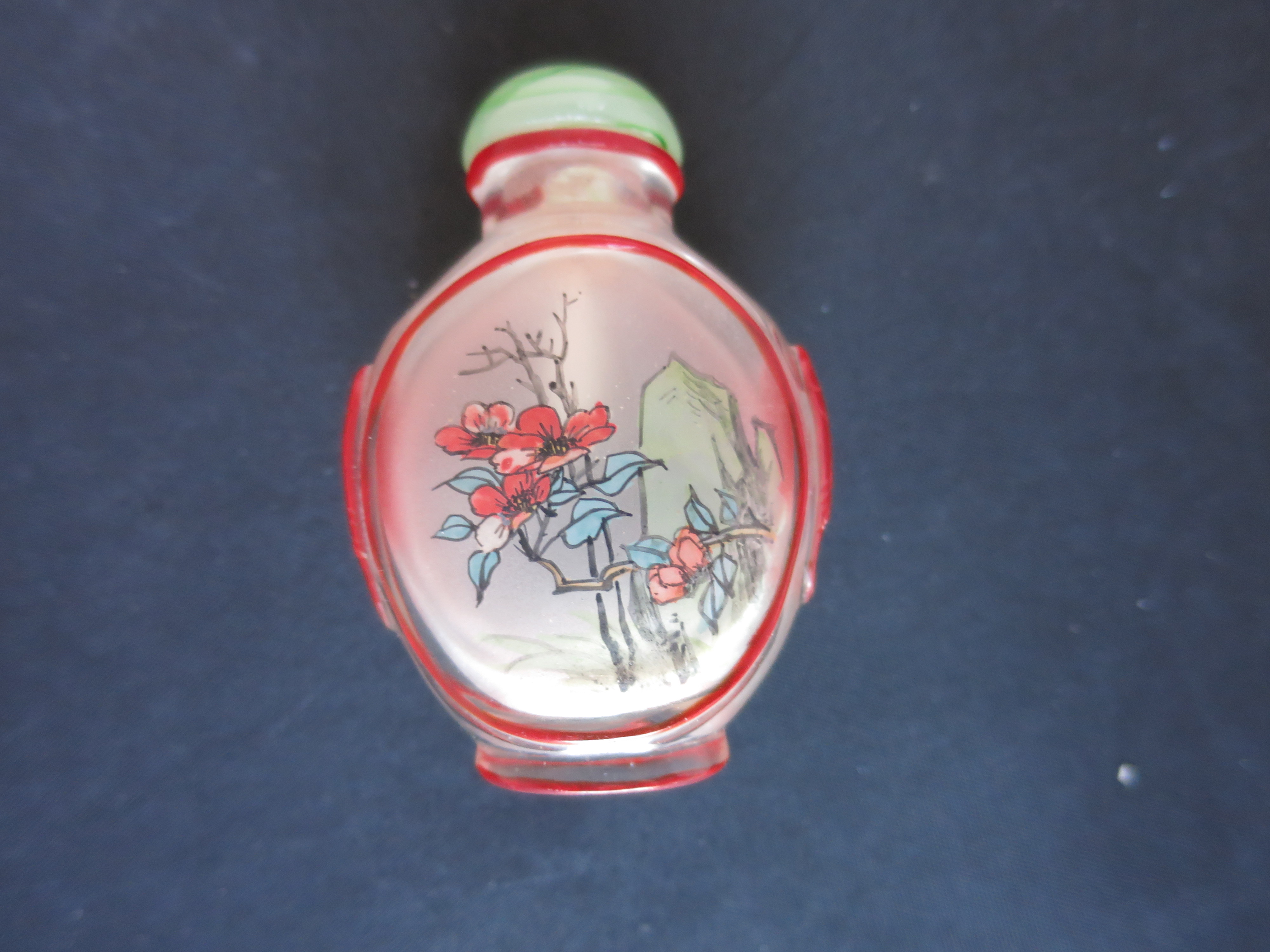 Chinese Snuff Bottle Reverse Painted Cased Overlay