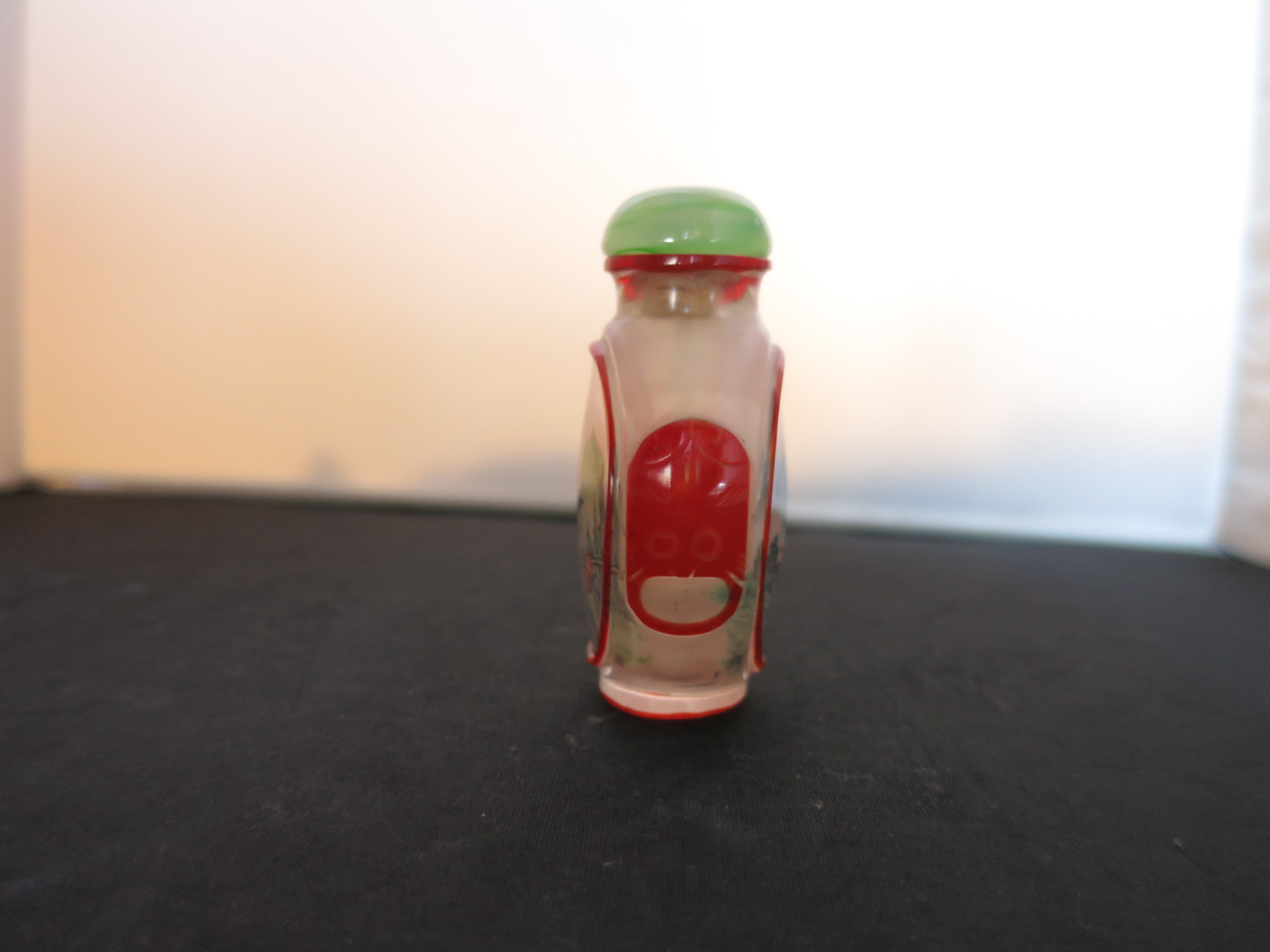 Chinese Snuff Bottle Reverse Painted Cased Overlay