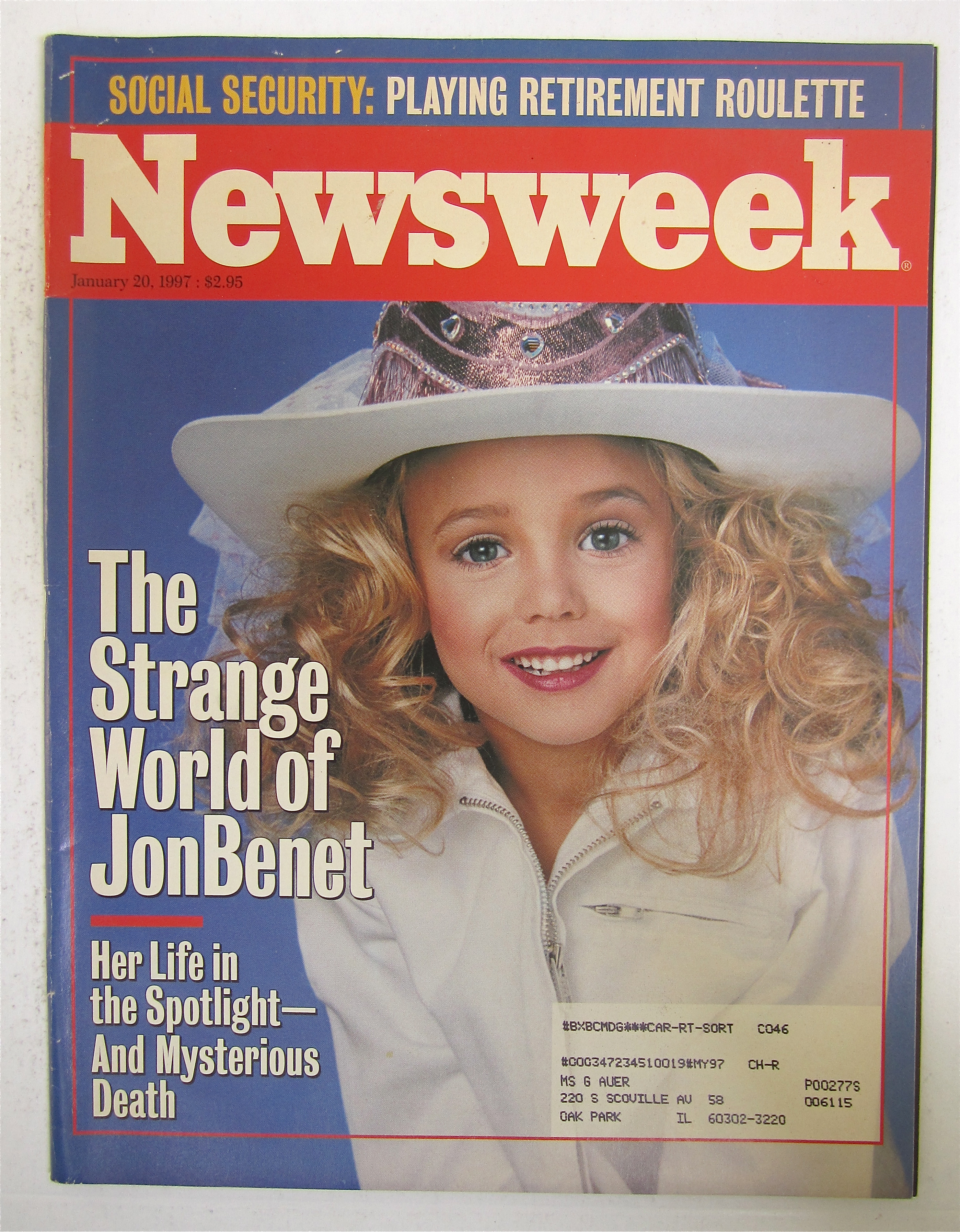 Newsweek Magazine January 20, 1997 Jon Benet Ramsey