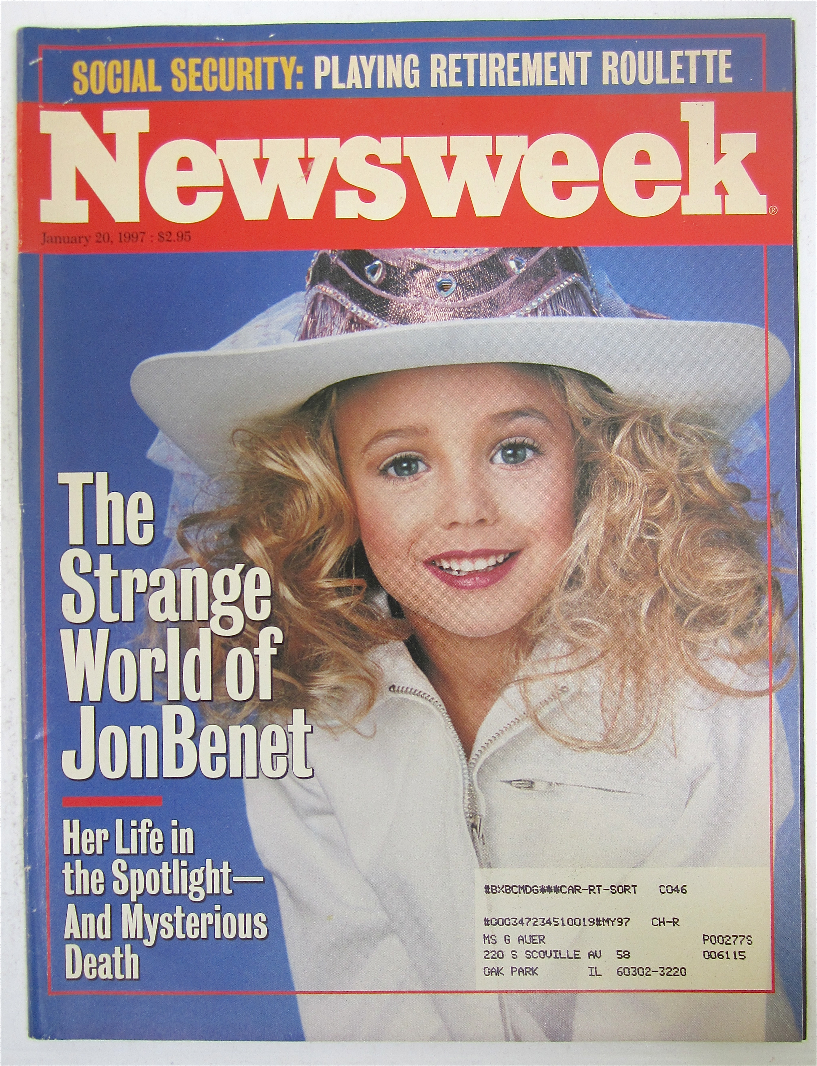 Newsweek Magazine January 20, 1997 Jon Benet Ramsey