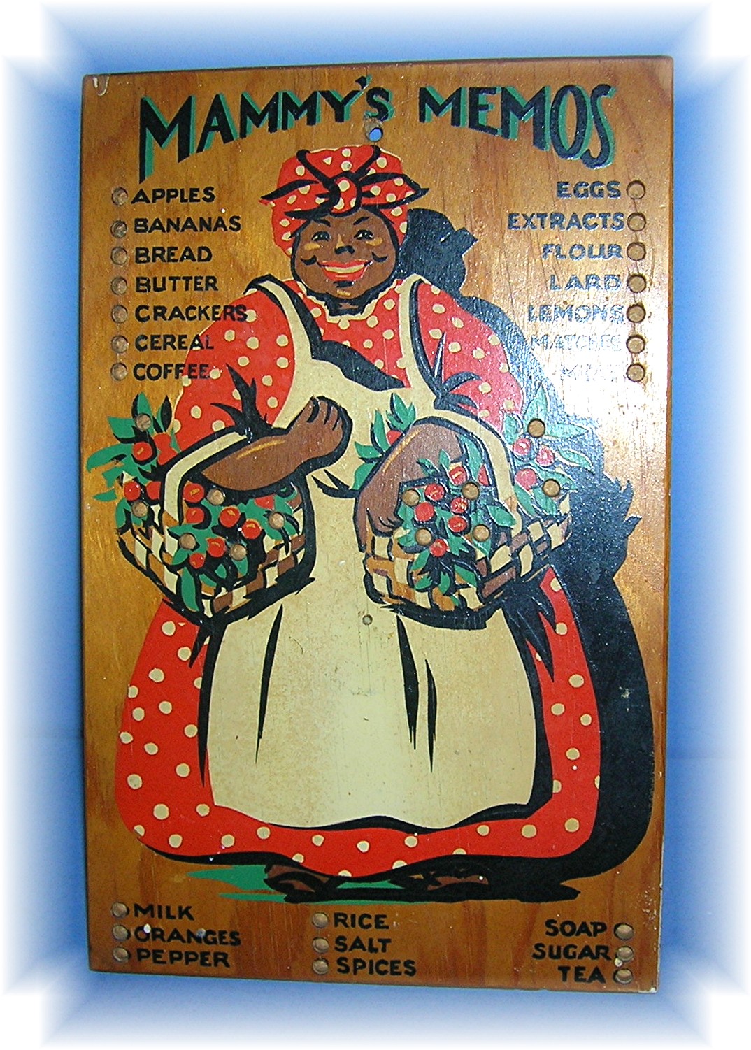 Mammy's Memos Handpainted Shopping List