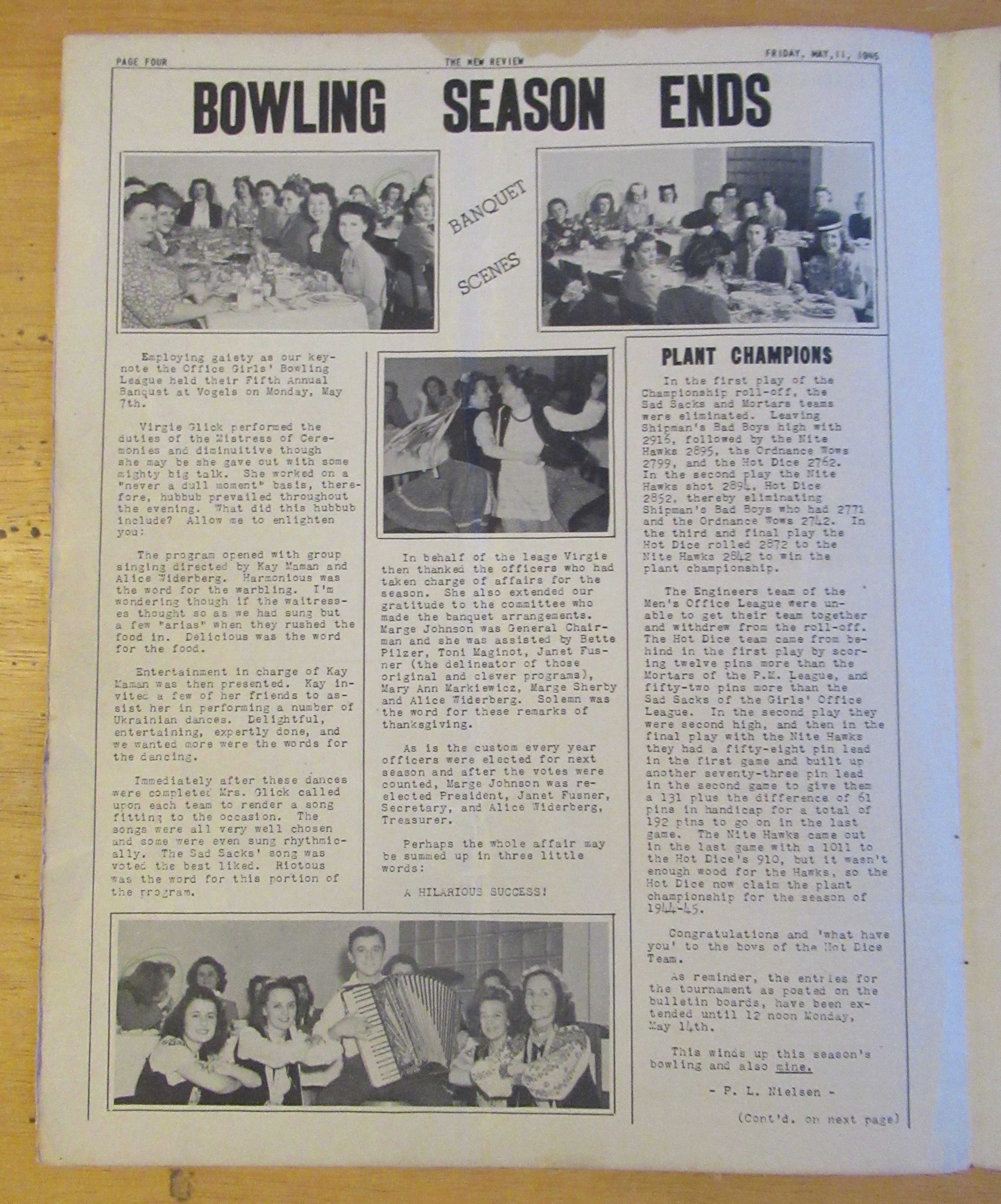 Original May 11, 1945 New Review Newsletter