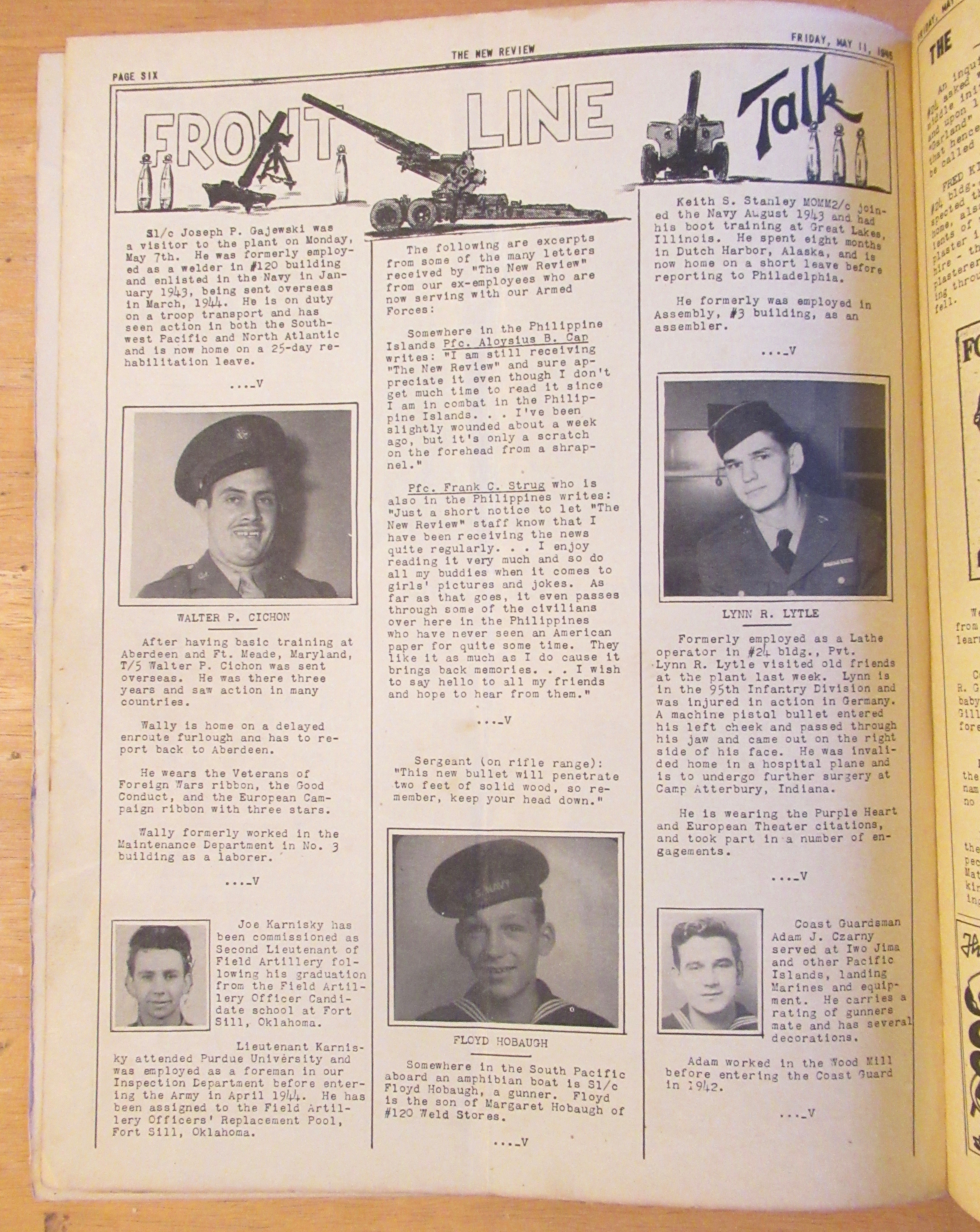 Original May 11, 1945 New Review Newsletter