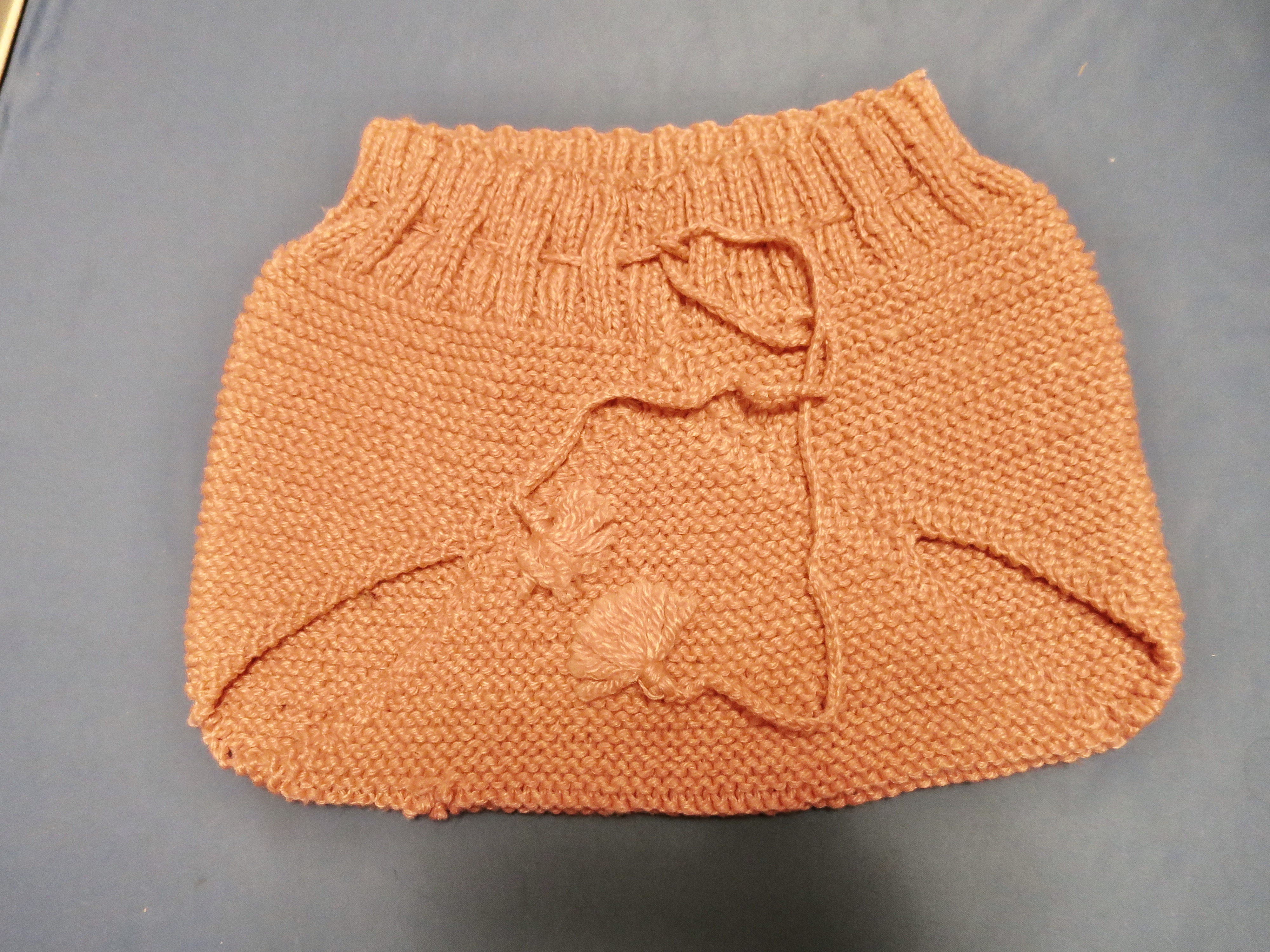 Diaper Pamper pantaloons cover Pink Hand Knit Vintage 1960s