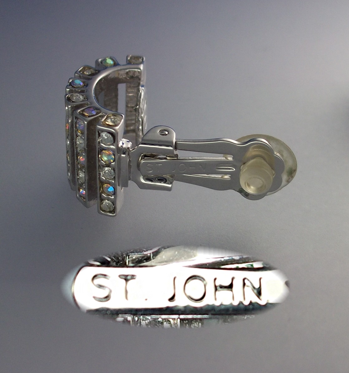 Earrings ST JOHN Borealis Crystal Clip On