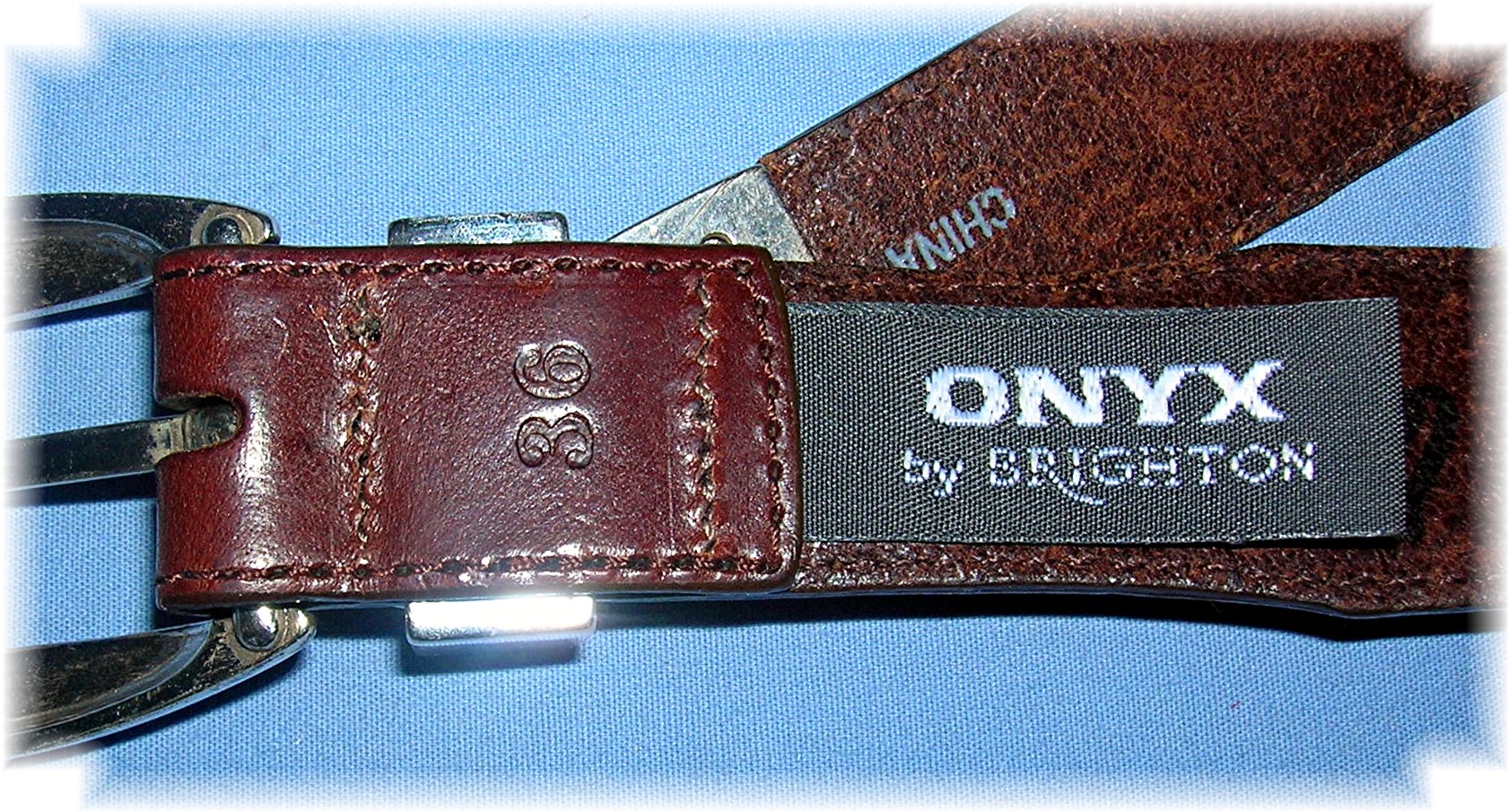 Brighton Leather Belt Mens Golf Logo 36 Inch