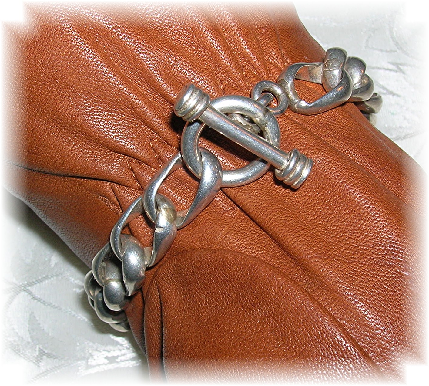 Sterling Silver Toggle Clasp Link Bracelet