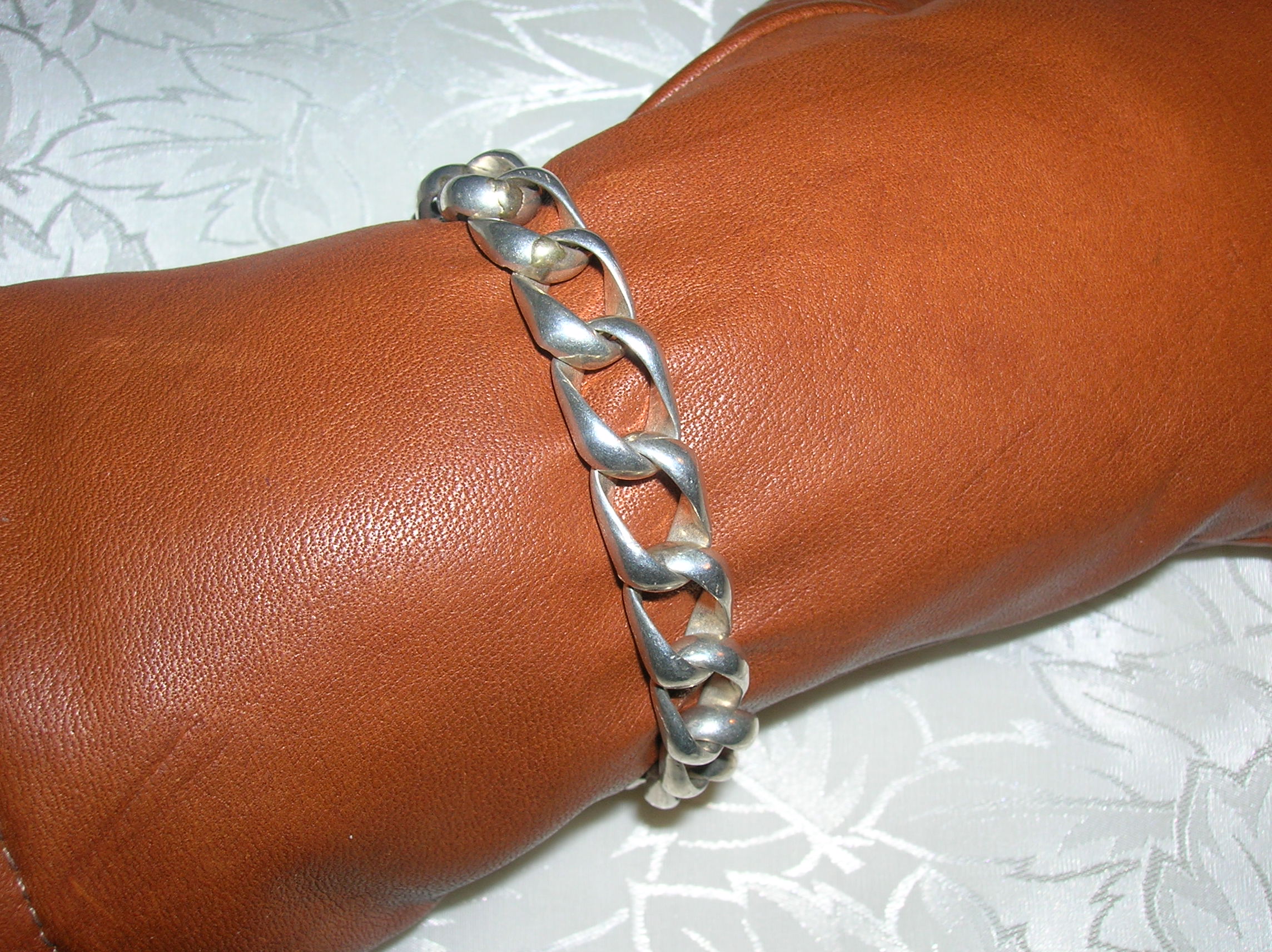 Sterling Silver Toggle Clasp Link Bracelet
